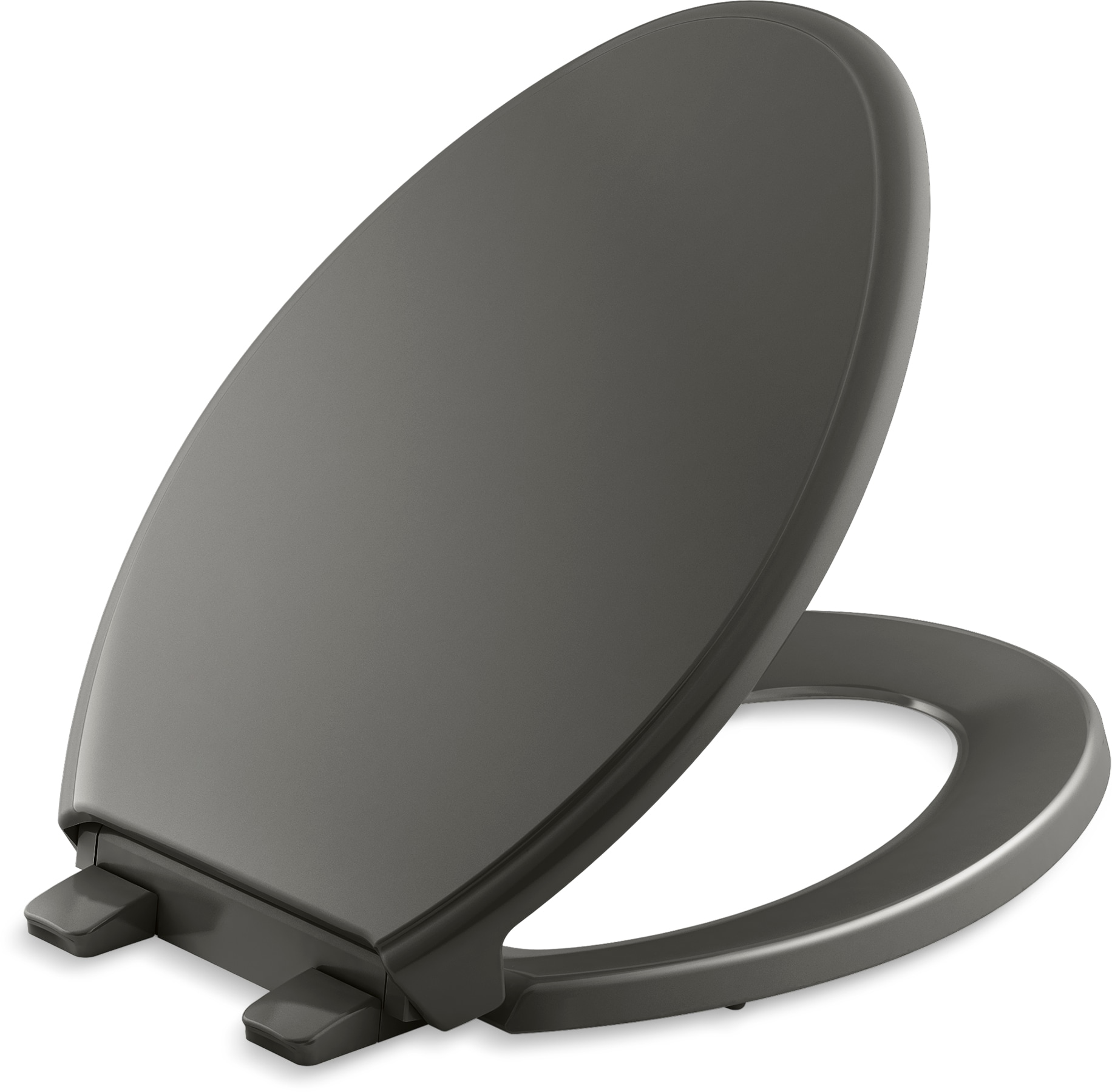 Asiento de inodoro alargado suave con cierre lento en color gris trueno para KOHLER Glenbury - K-4733-RL-58