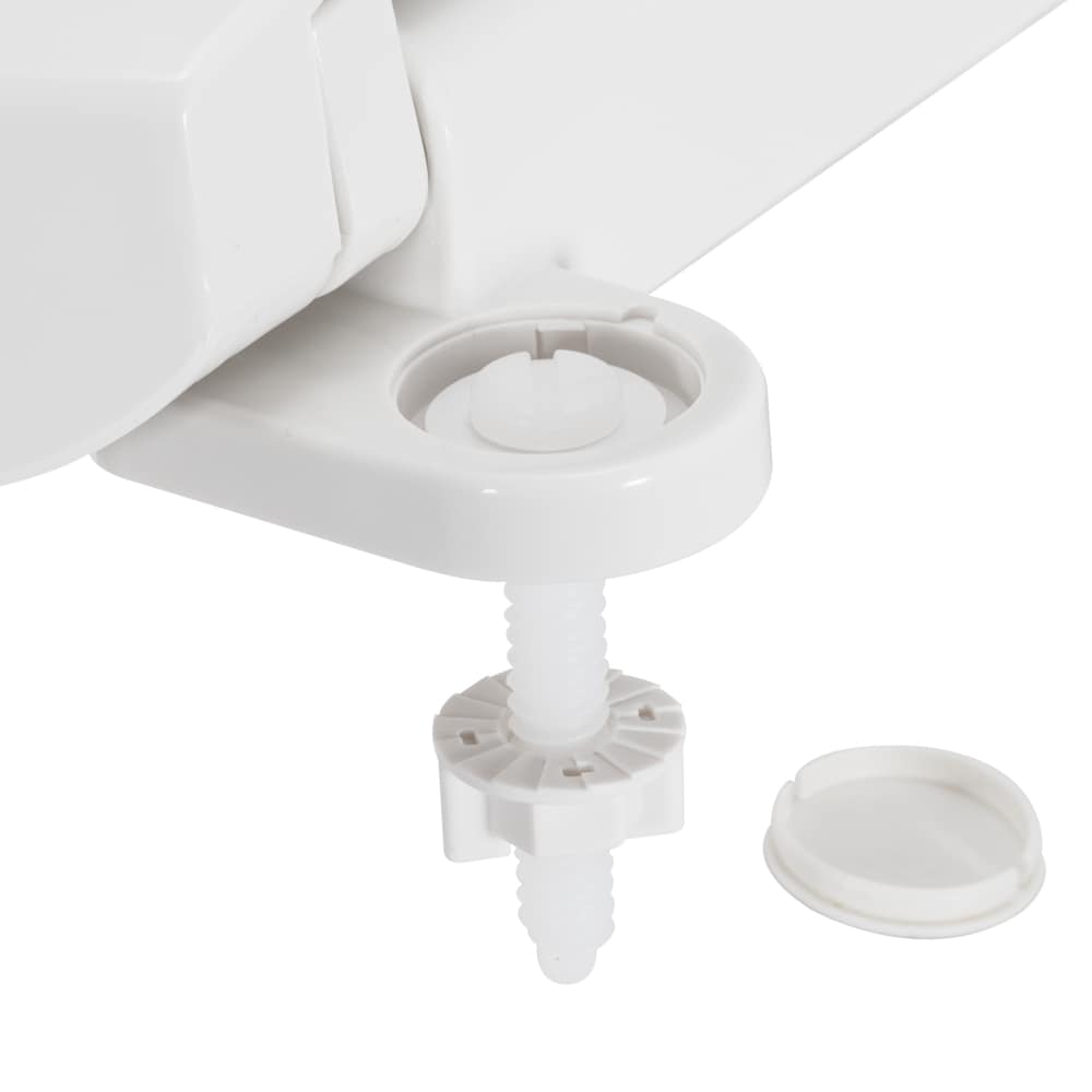 Asiento de inodoro alargado de cierre suave de plástico blanco EZ-FLO 65933