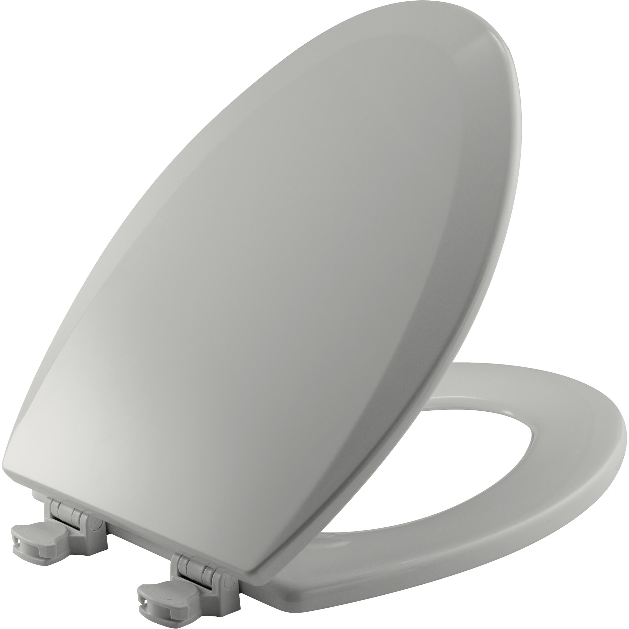 Asiento de Inodoro alargado de Madera Fácil de Limpiar en Gris Hielo Bemis 1500EC 062