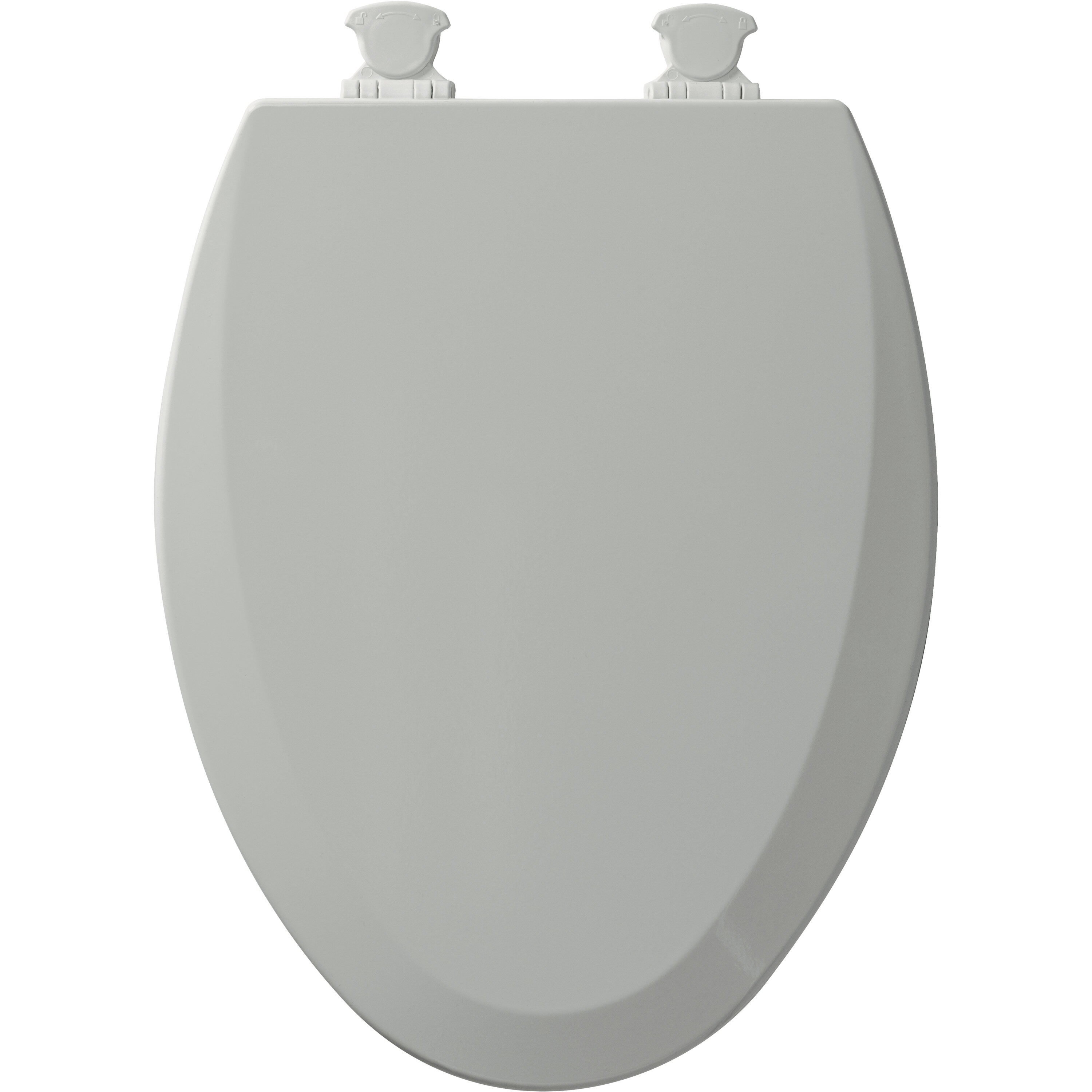 Asiento de Inodoro alargado de Madera Fácil de Limpiar en Gris Hielo Bemis 1500EC 062