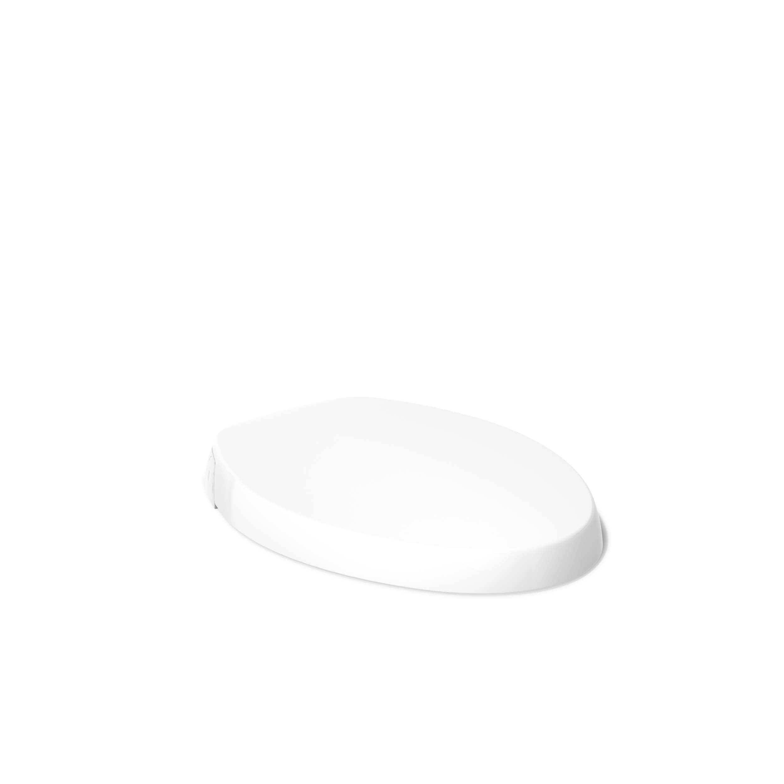 Asiento de baño alargado de plástico blanco con cierre suave Purefresh KOHLER 5588-0
