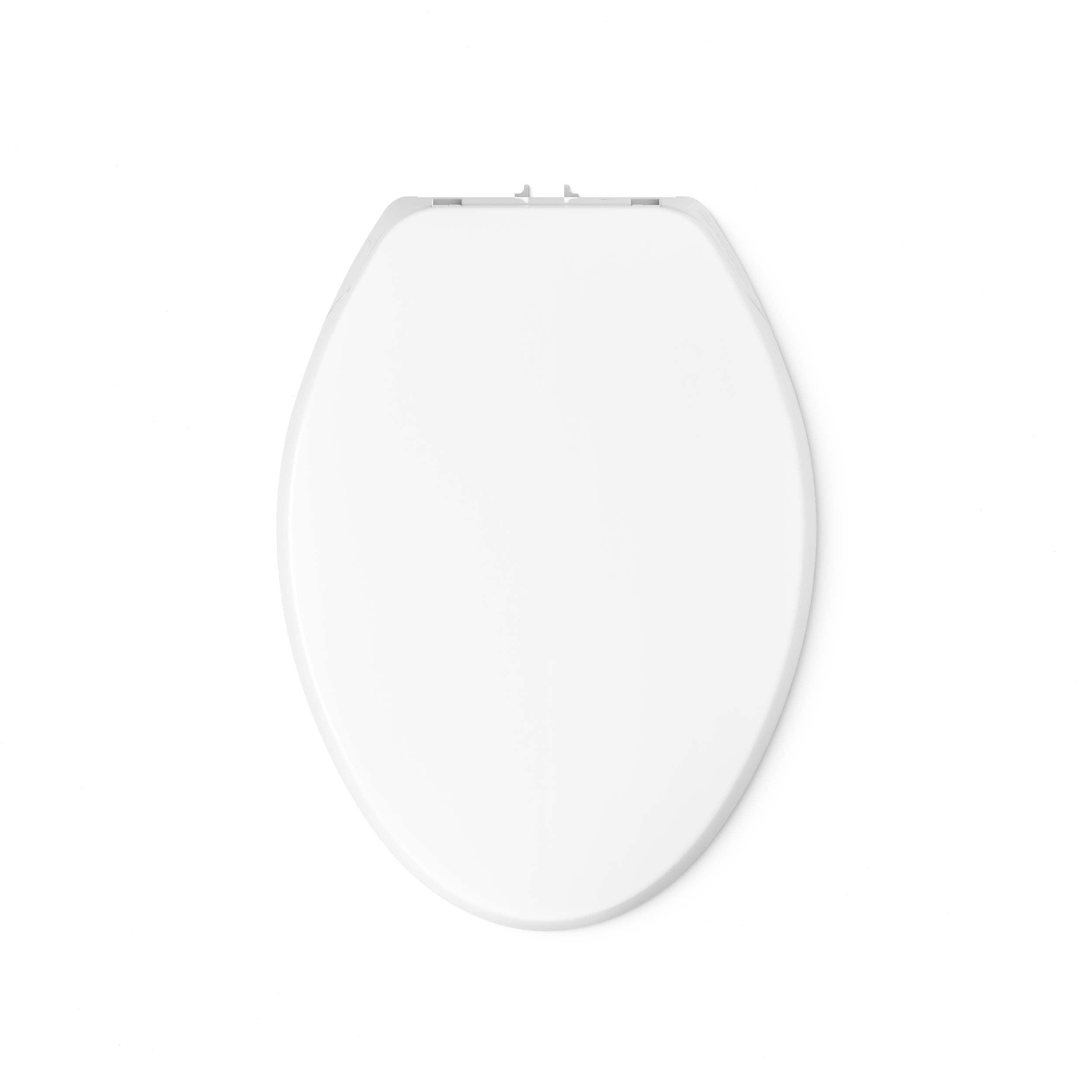 Asiento de baño alargado de plástico blanco con cierre suave Purefresh KOHLER 5588-0