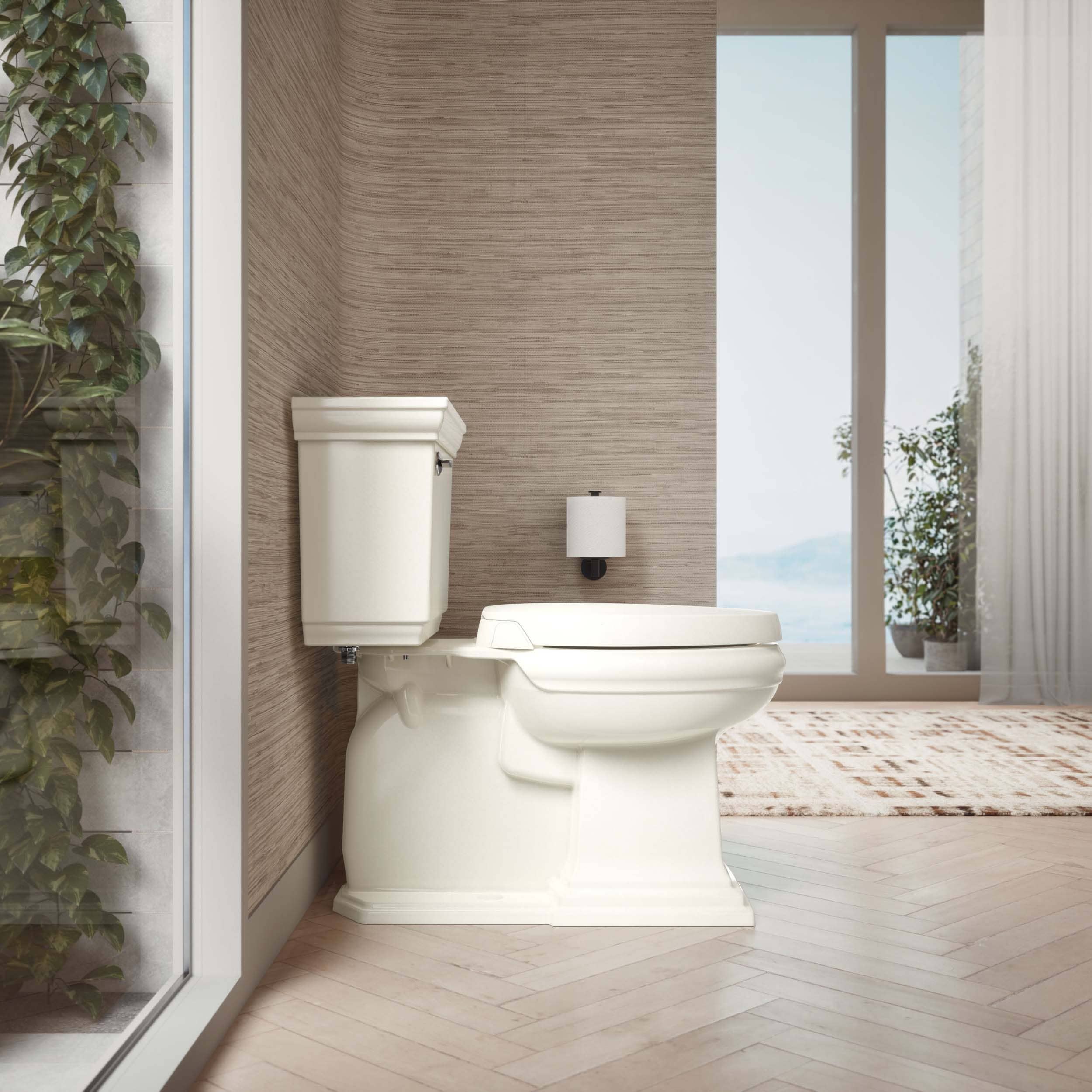 Asiento de Inodoro Alargado de Plástico Biscuit con Cierre Suave KOHLER Purefresh 5588-96