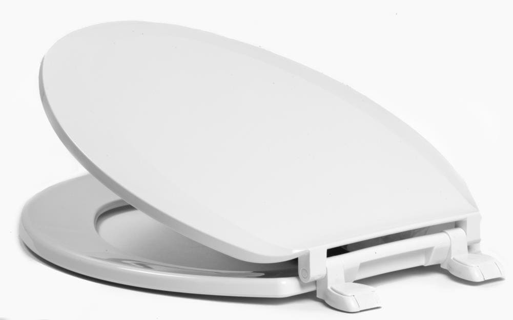 Asiento de inodoro alargado de plástico blanco Centoco DS1600-001