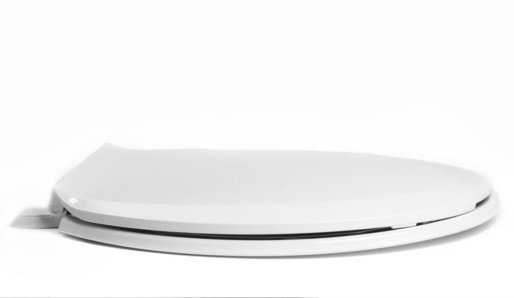 Asiento de inodoro alargado de plástico blanco Centoco DS1600-001