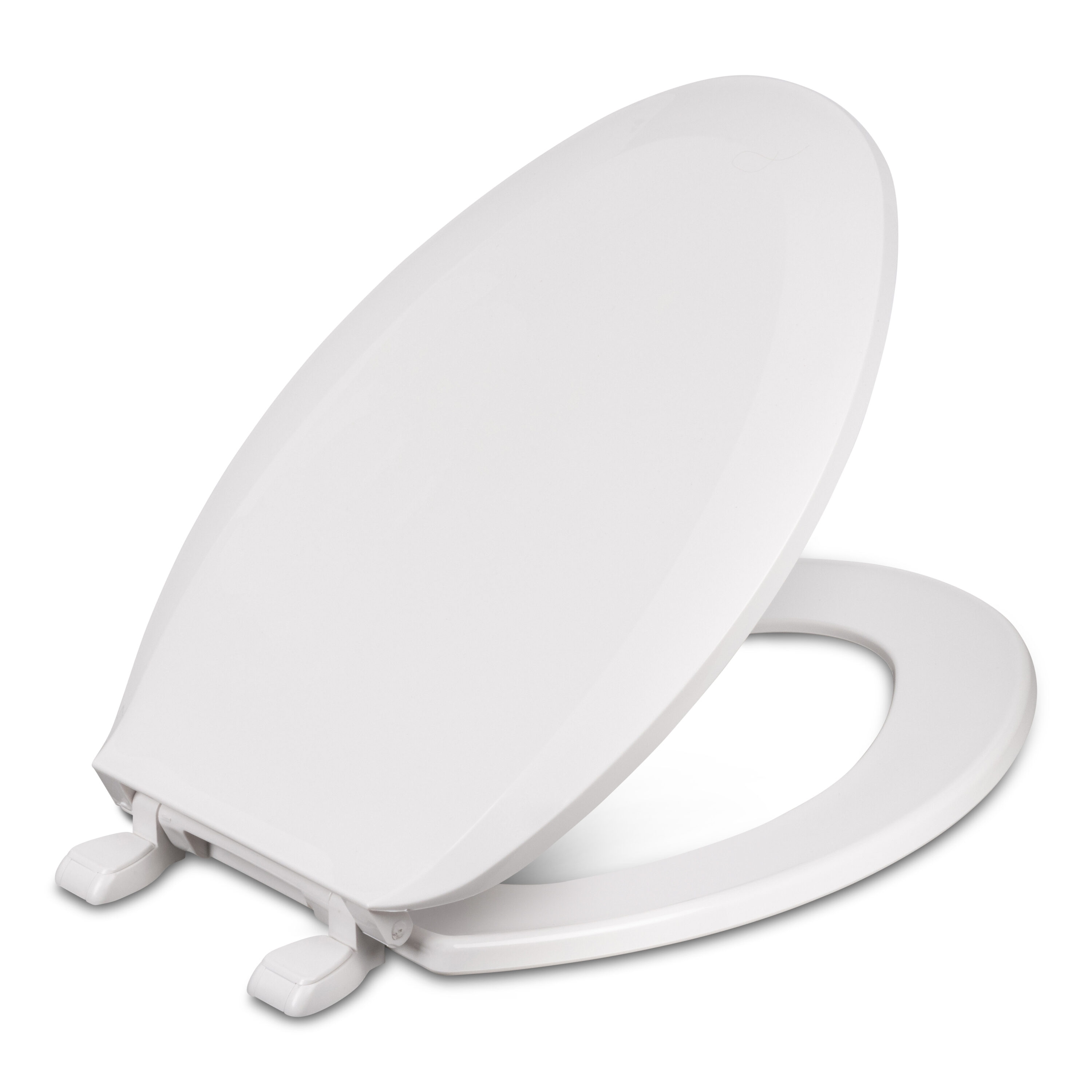Asiento de inodoro alargado de plástico blanco Centoco DS1600-001