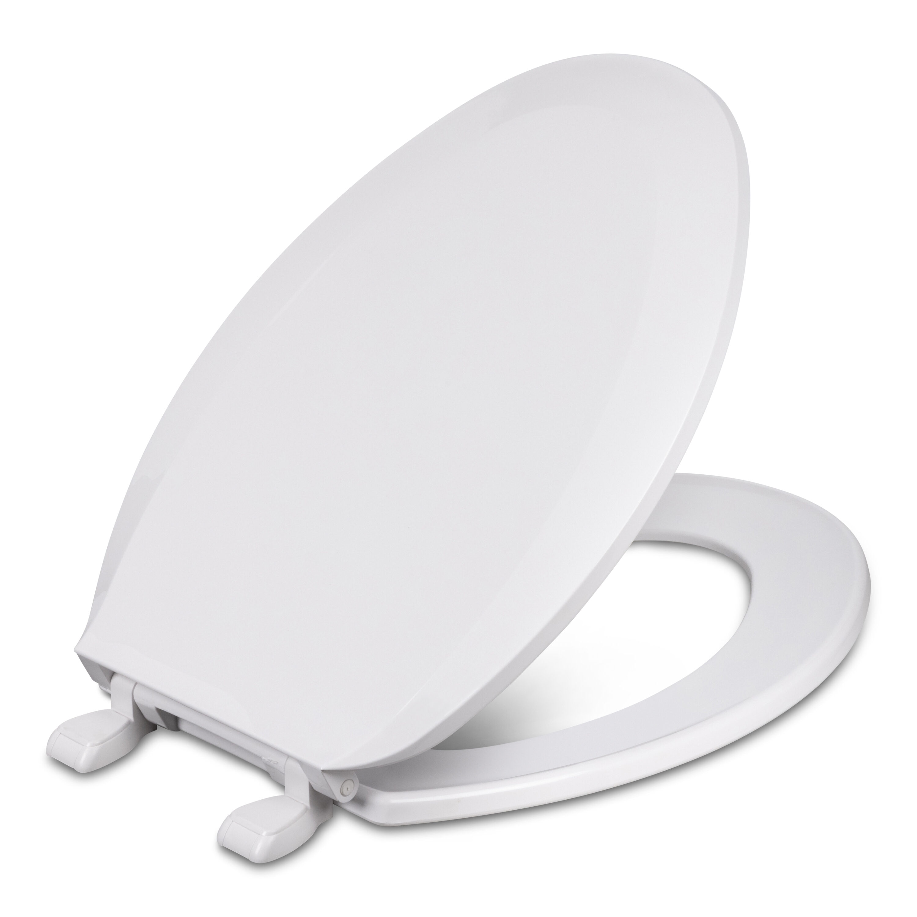 Asiento de inodoro alargado blanco (brillante) de plástico Centoco 1600-301