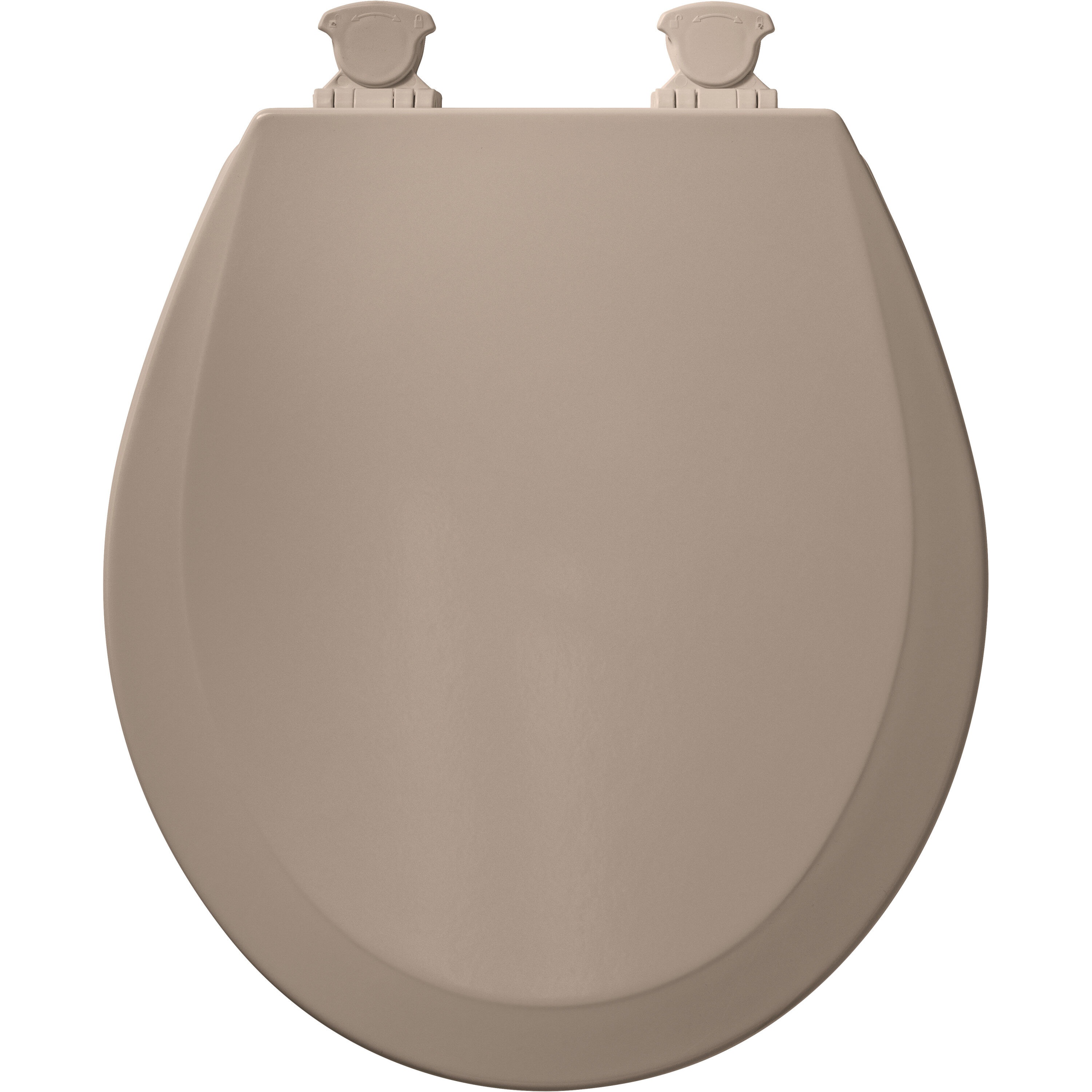Asiento de baño redondo de madera color beige claro fácil de limpiar Bemis 500EC 068