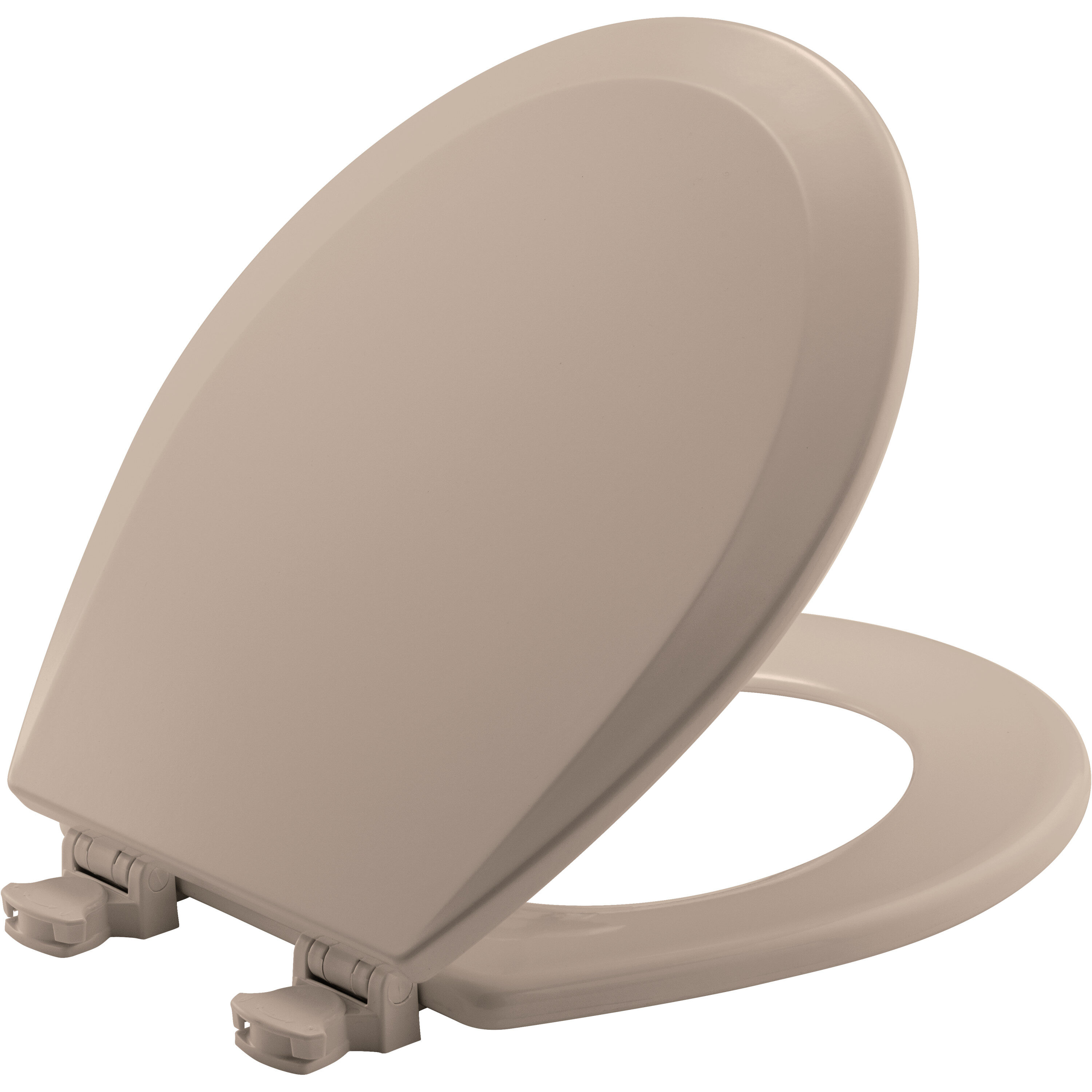 Asiento de baño redondo de madera color beige claro fácil de limpiar Bemis 500EC 068