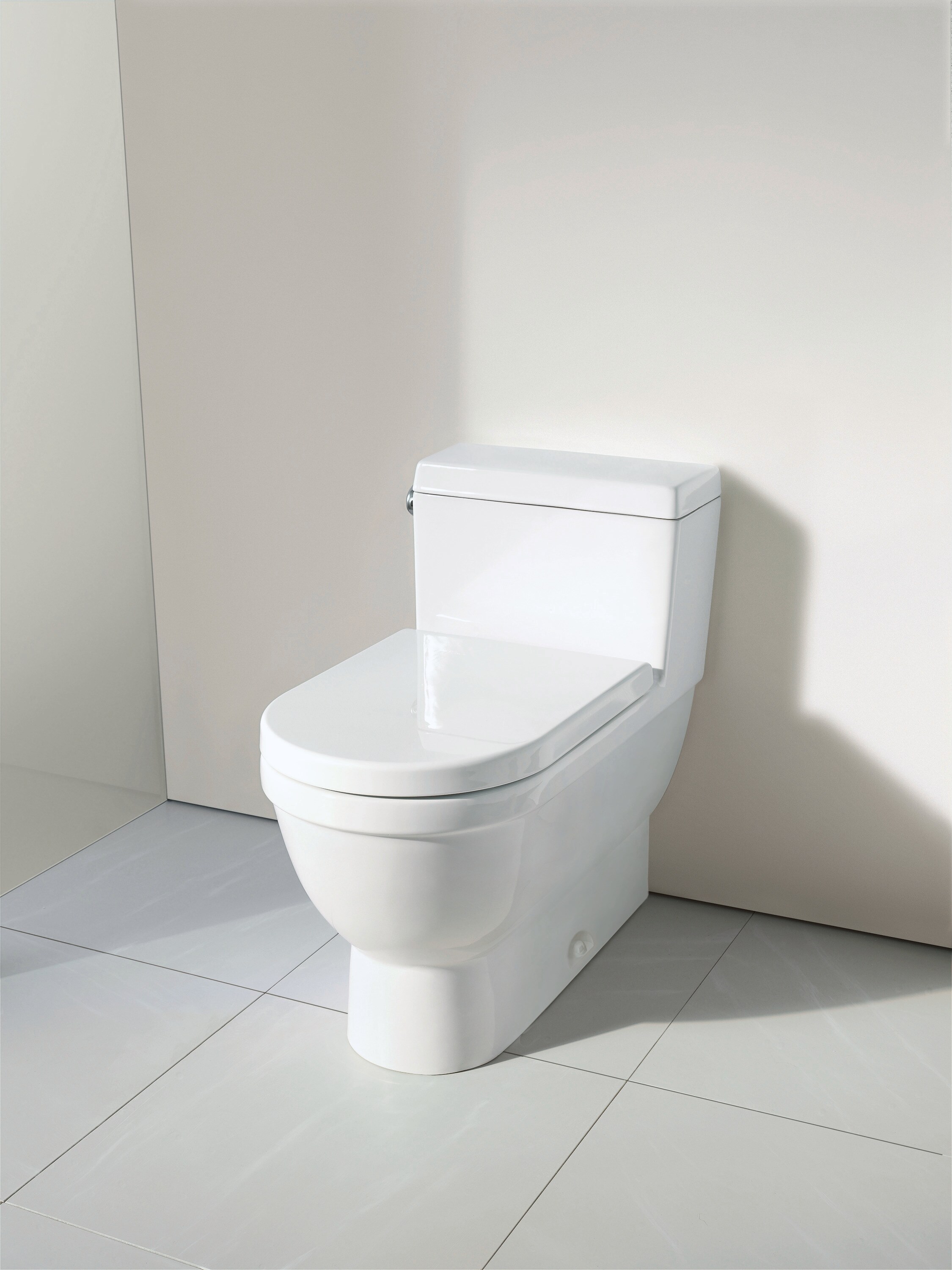 Asiento de Inodoro Alargado de Plástico Blanco con Cierre Suave - Duravit