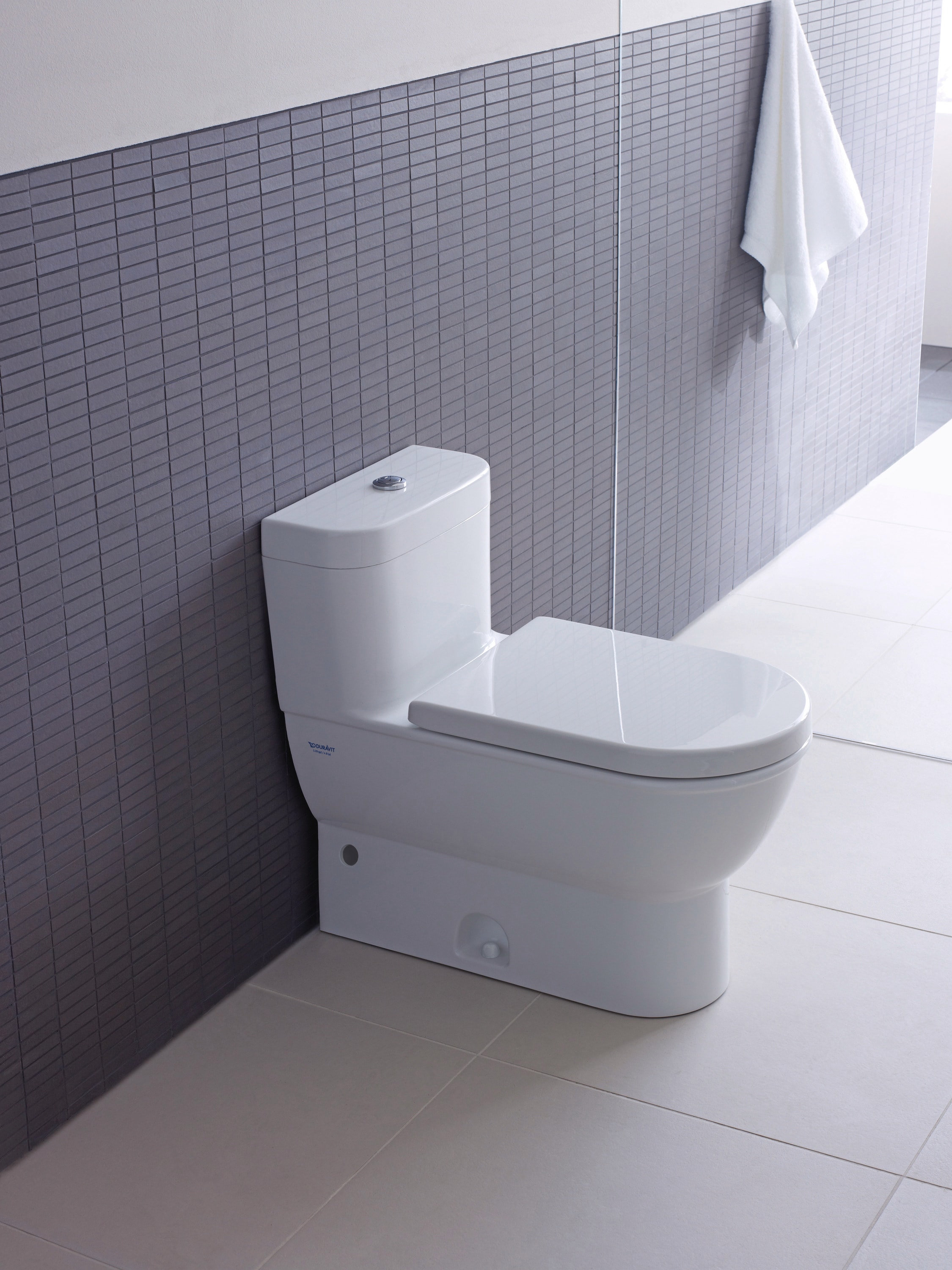 Asiento de Inodoro Alargado de Plástico Blanco con Cierre Suave - Duravit