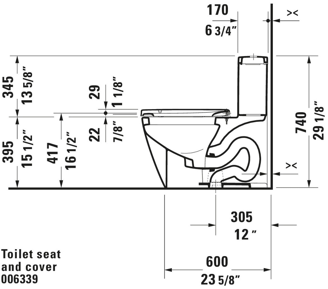 Asiento de Inodoro Alargado de Plástico Blanco con Cierre Suave - Duravit