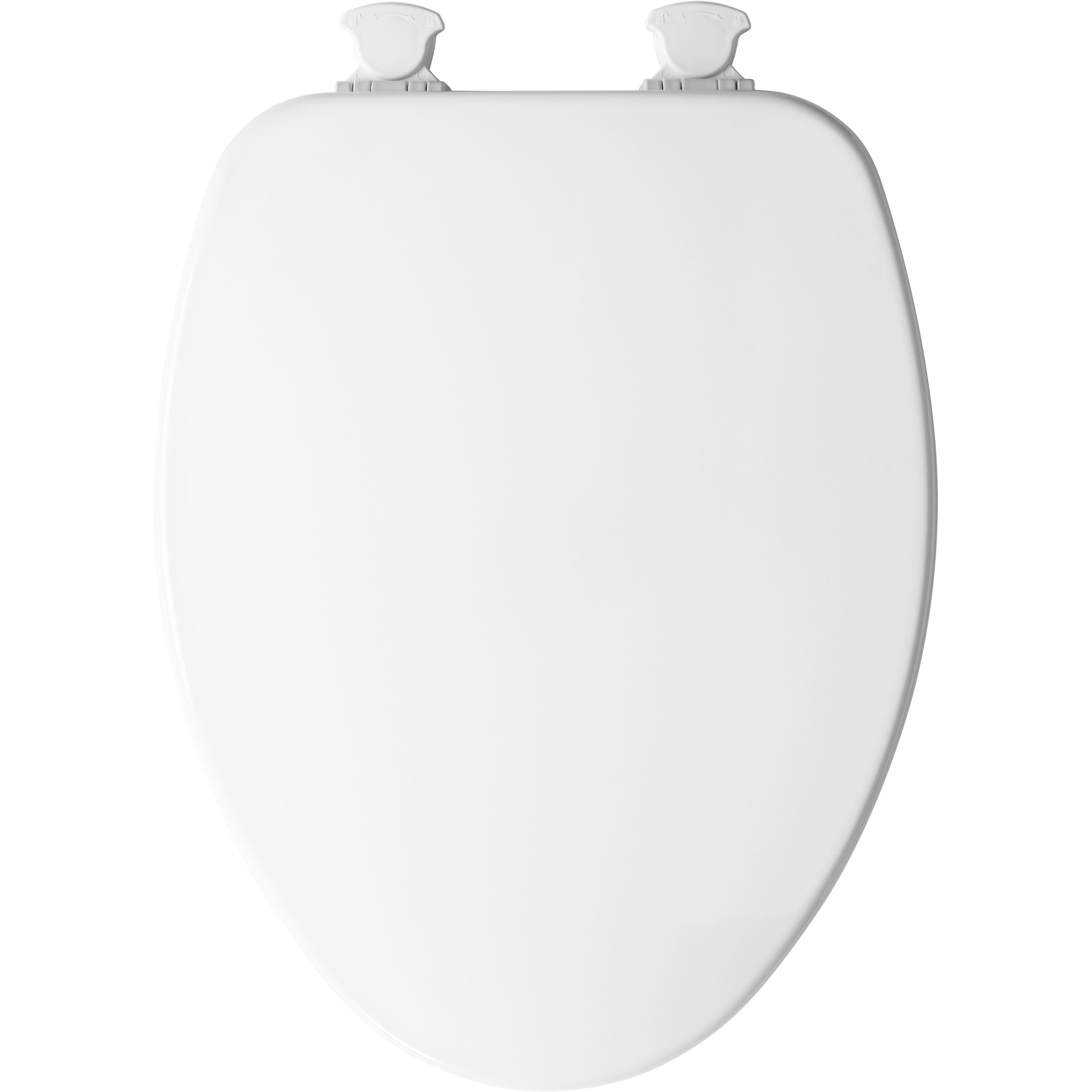 Asiento de baño alargado de madera blanco Easy Clean de Bemis 585EC 000