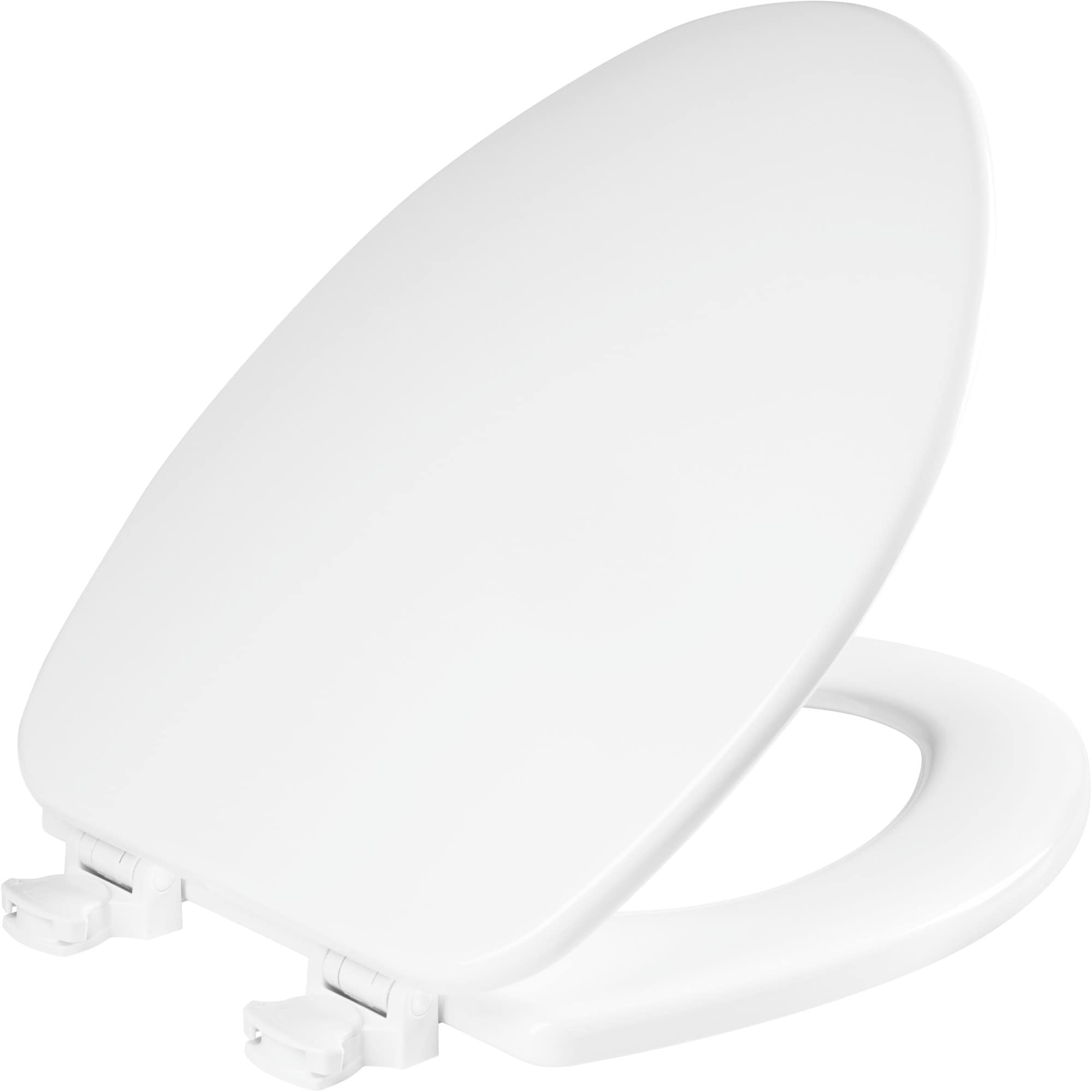 Asiento de baño alargado de madera blanco Easy Clean de Bemis 585EC 000