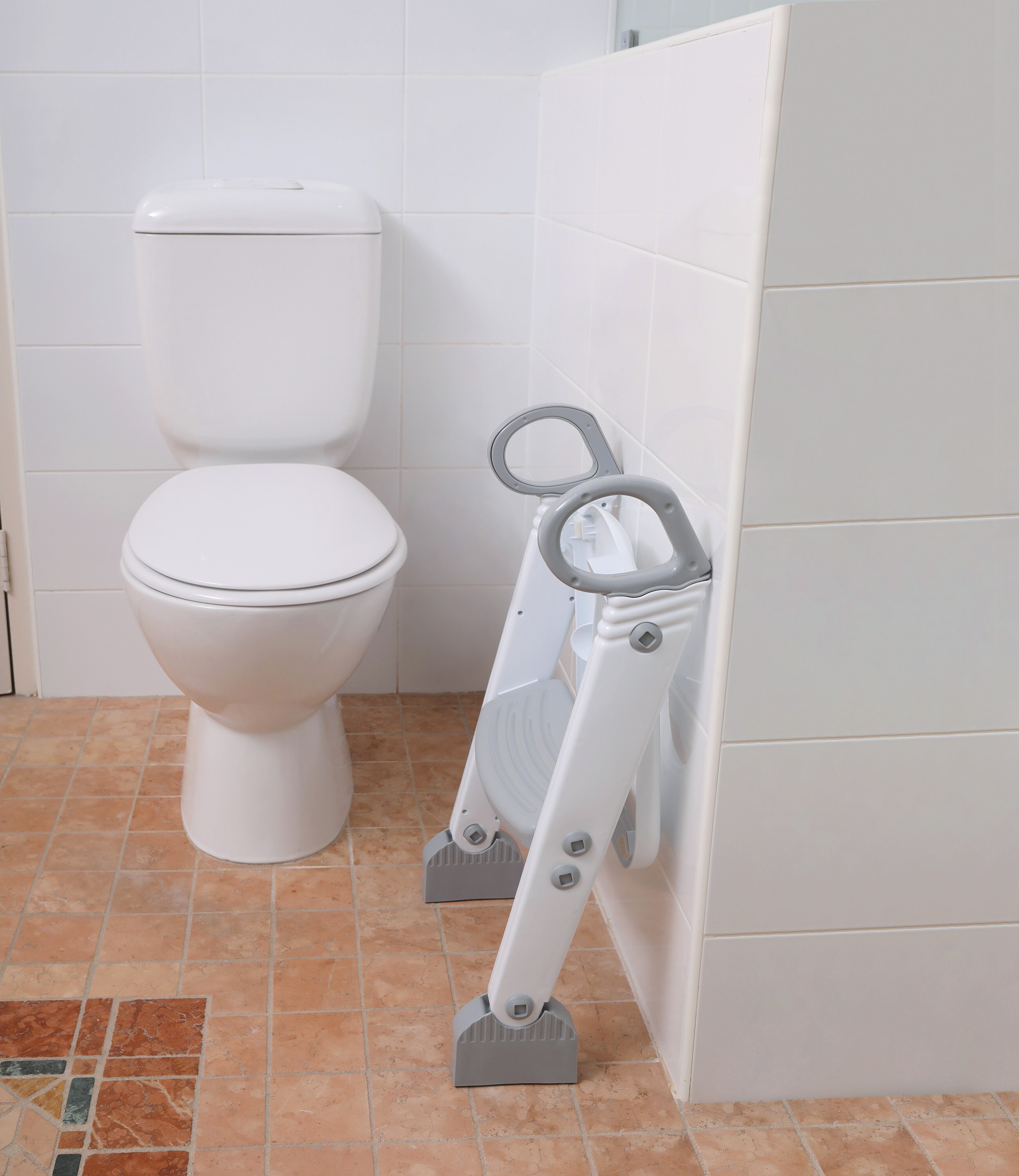 Asiento de baño alargado de plástico color gris Dreambaby L6016