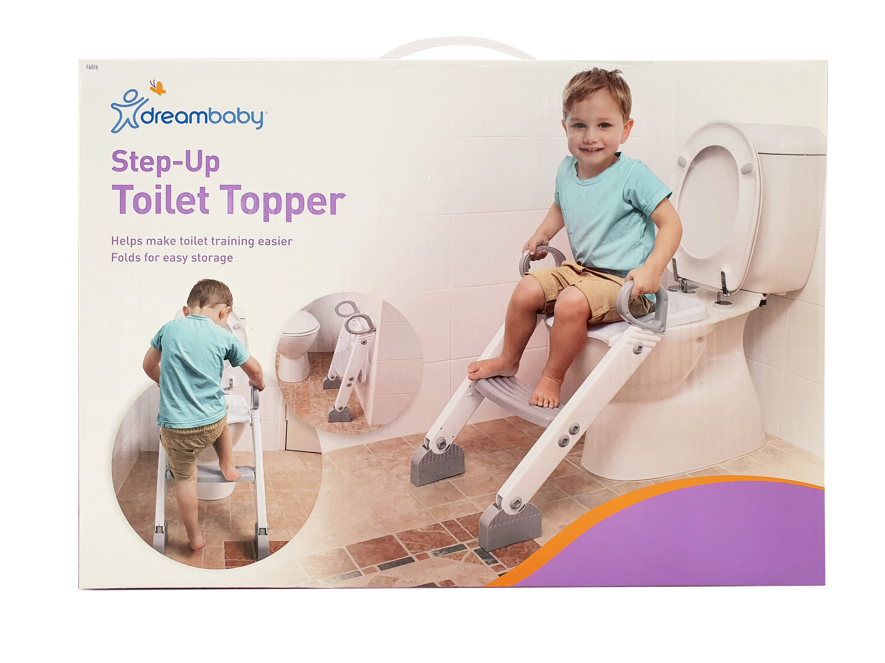 Asiento de baño alargado de plástico color gris Dreambaby L6016