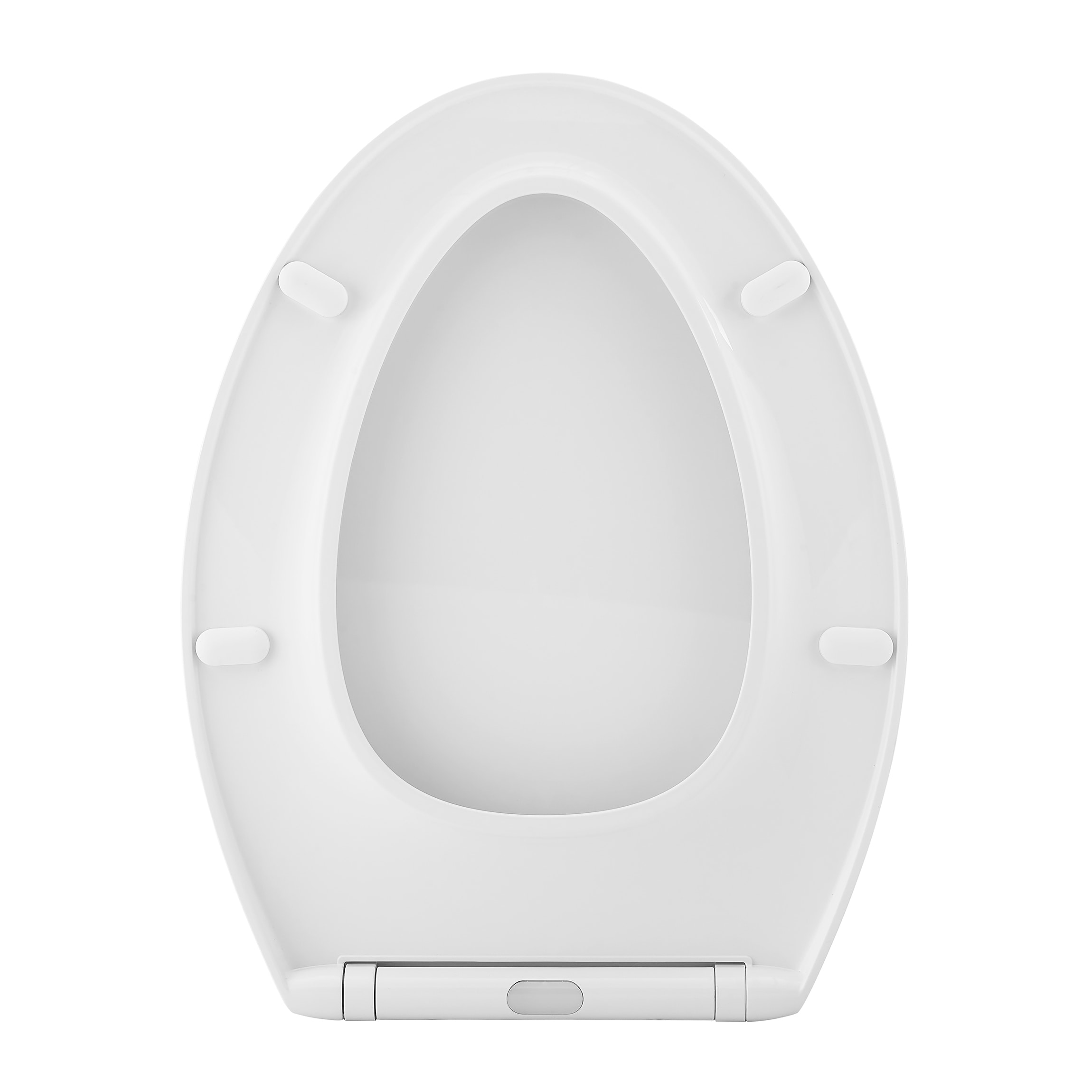 Asiento de inodoro alargado de plástico blanco brillante con cierre suave - SM-25-BFCHO03WH de Swiss Madison