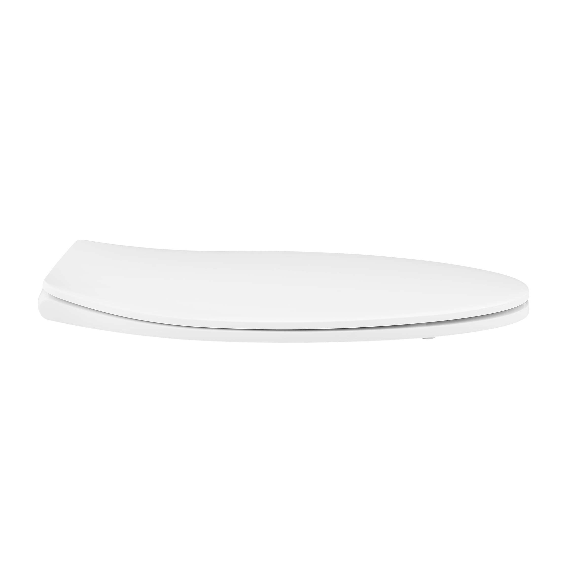 Asiento de inodoro alargado de plástico blanco brillante con cierre suave - SM-25-BFCHO03WH de Swiss Madison