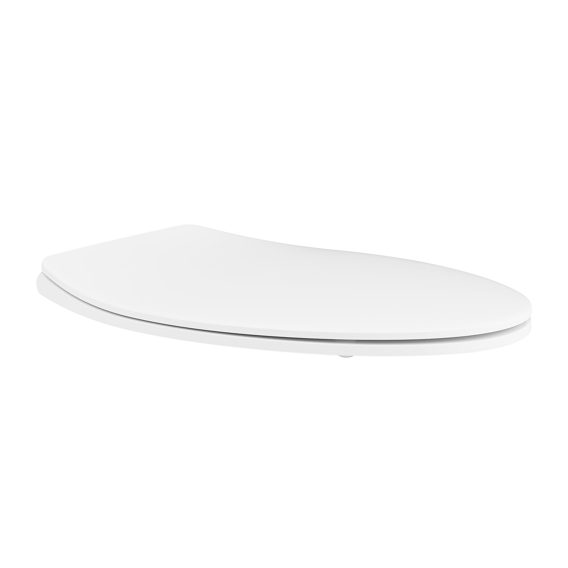 Asiento de inodoro alargado de plástico blanco brillante con cierre suave - SM-25-BFCHO03WH de Swiss Madison