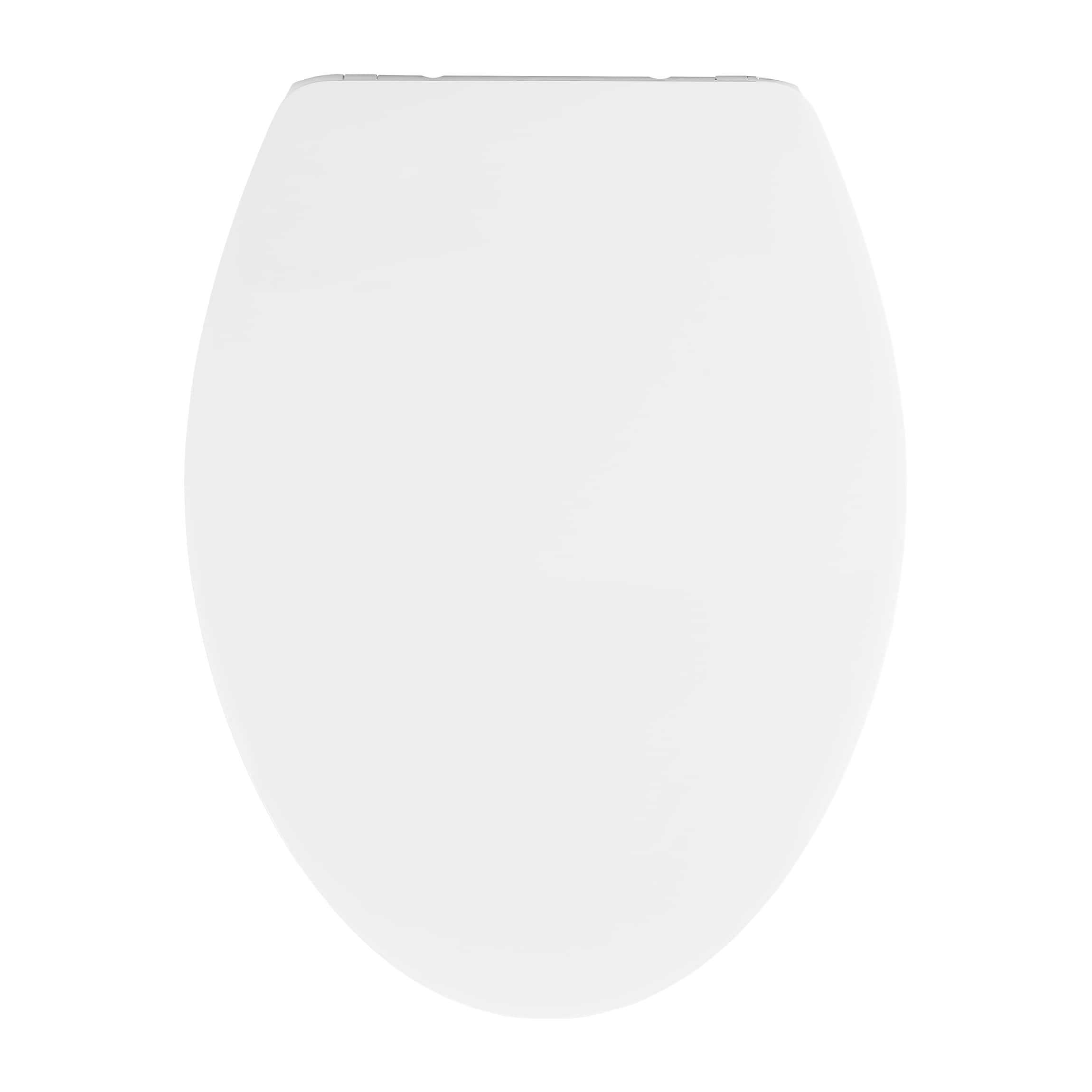 Asiento de inodoro alargado de plástico blanco brillante con cierre suave - SM-25-BFCHO03WH de Swiss Madison