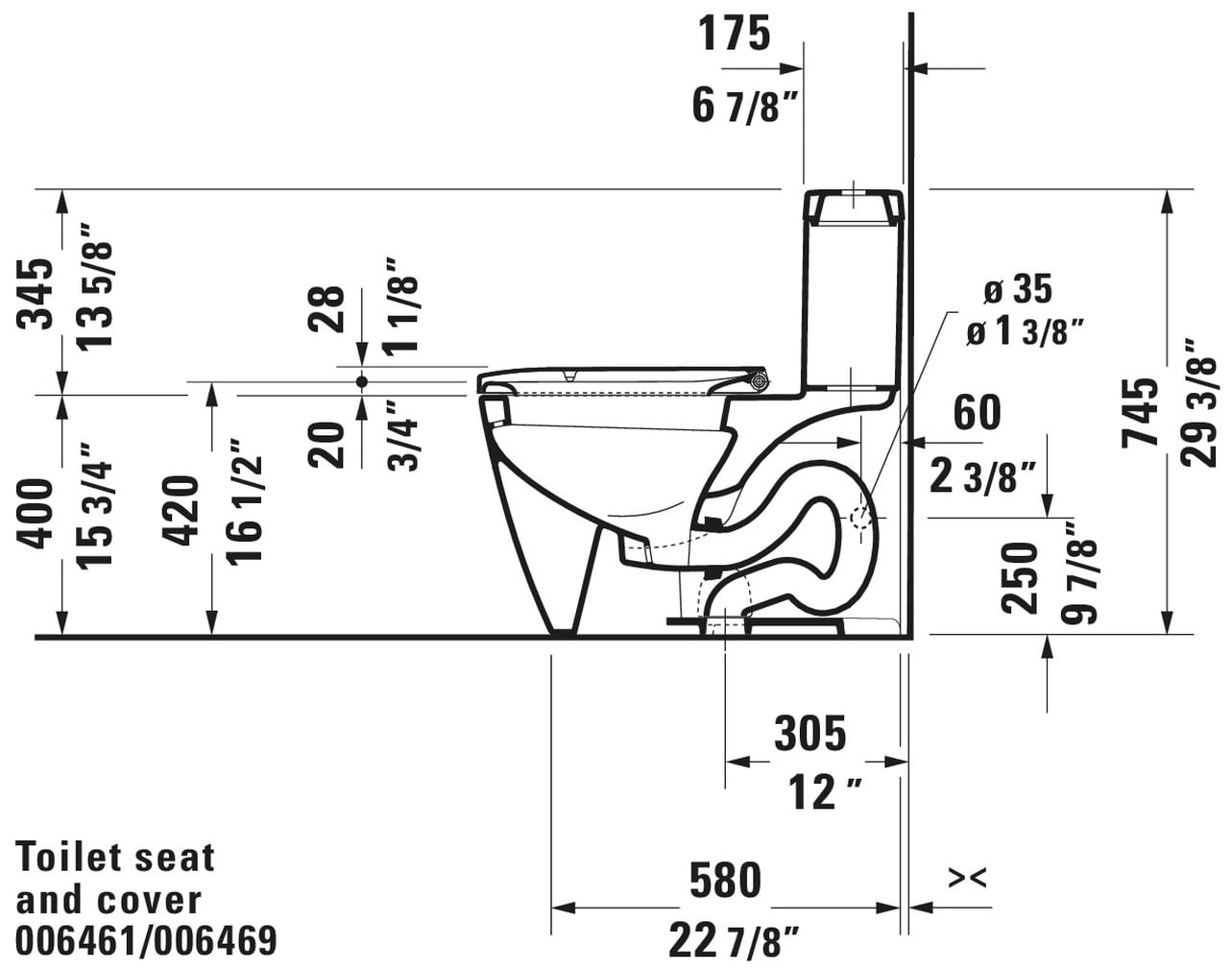 Asiento de baño alargado de plástico blanco Duravit Happy D.2 con cierre suave 0064690099