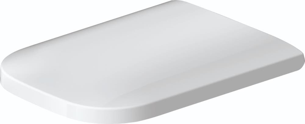 Asiento de baño alargado de plástico blanco Duravit Happy D.2 con cierre suave 0064690099