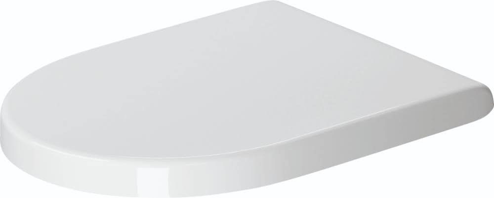 Asiento de inodoro alargado con cierre suave en plástico blanco Duravit Starck 3