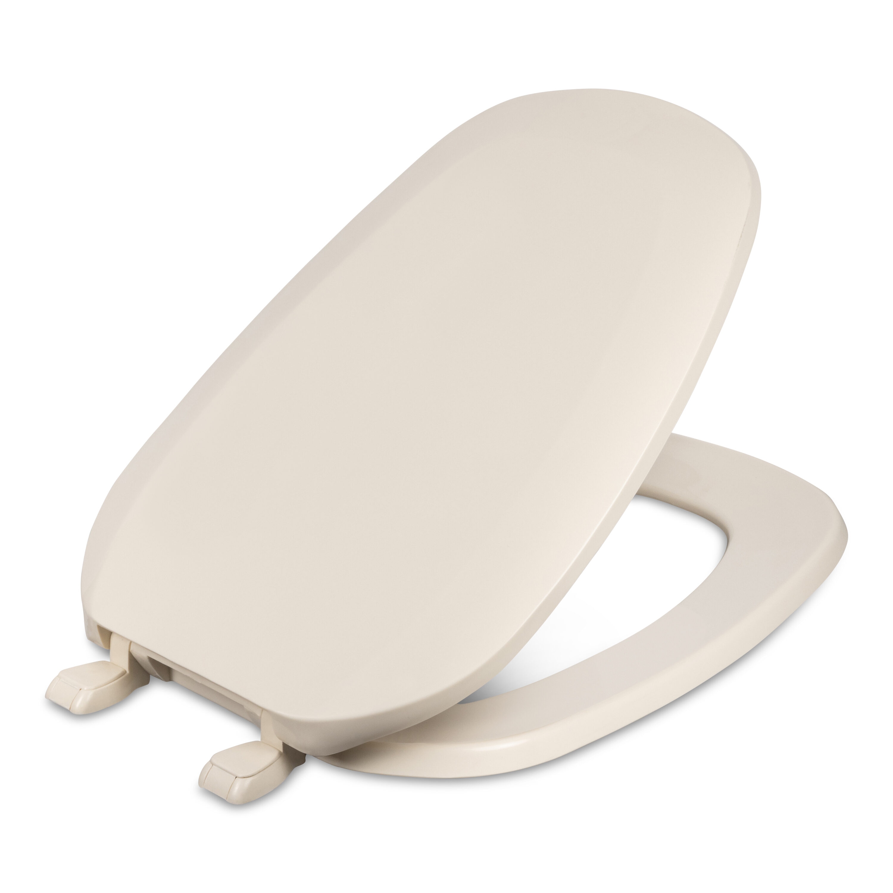 Asiento de inodoro alargado de plástico natural de Centoco EMB601-306