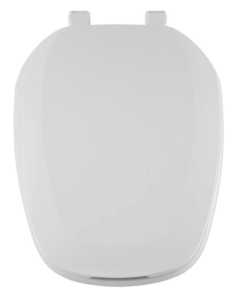 Asiento de Inodoro Alargado de Plástico Blanco de Centoco EMB601-001