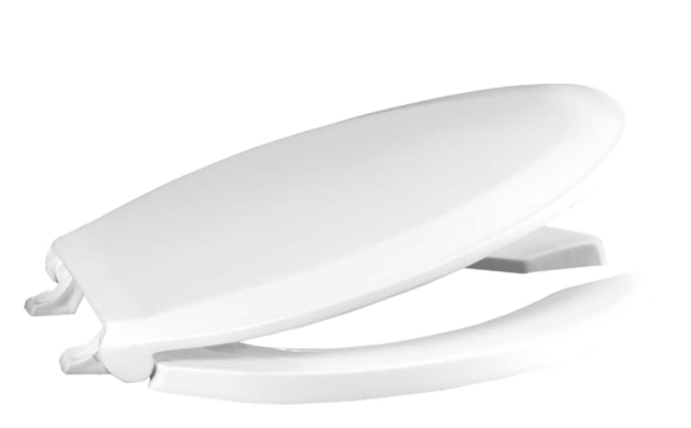 Asiento de baño alargado de plástico blanco Centoco 820STSS-001
