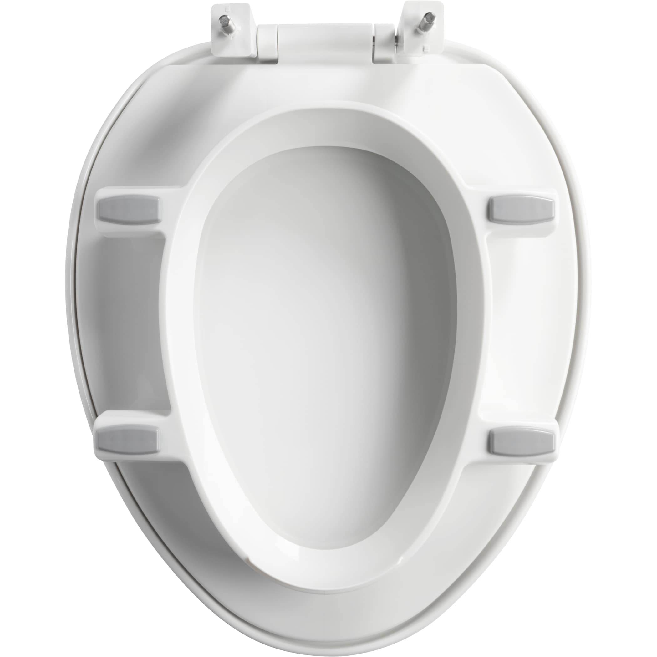 Asiento de baño alargado de plástico blanco elevado de 3 pulgadas con garantía de Bemis E85320TSS 000