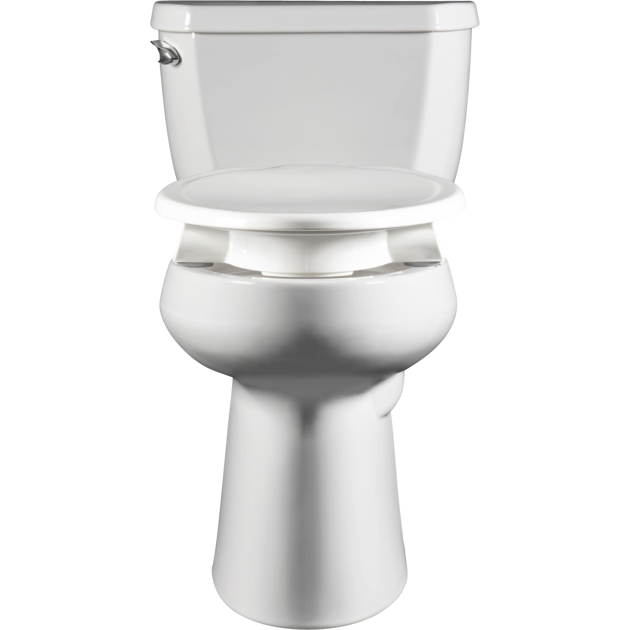 Asiento de baño alargado de plástico blanco elevado de 3 pulgadas con garantía de Bemis E85320TSS 000