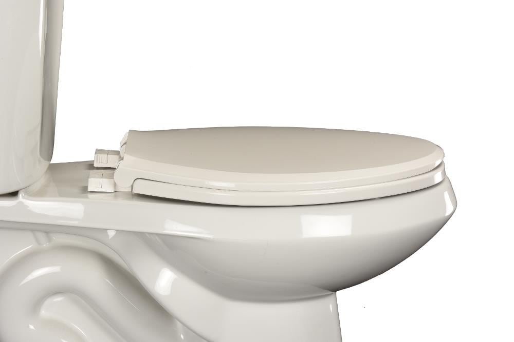 Asiento de Inodoro alargado de plástico blanco con cierre suave
