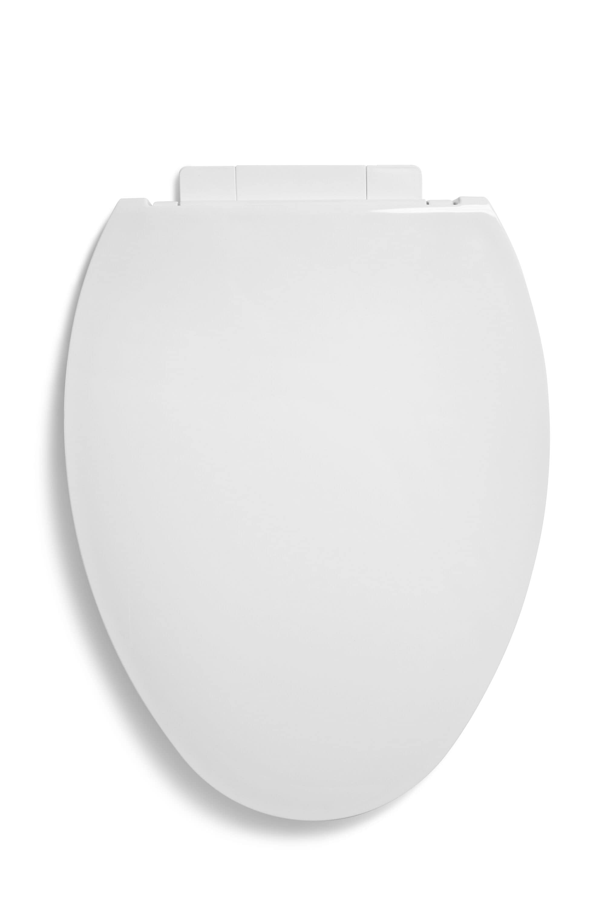 Asiento de baño alargado de plástico blanco con cierre suave Centoco 1700SC-001
