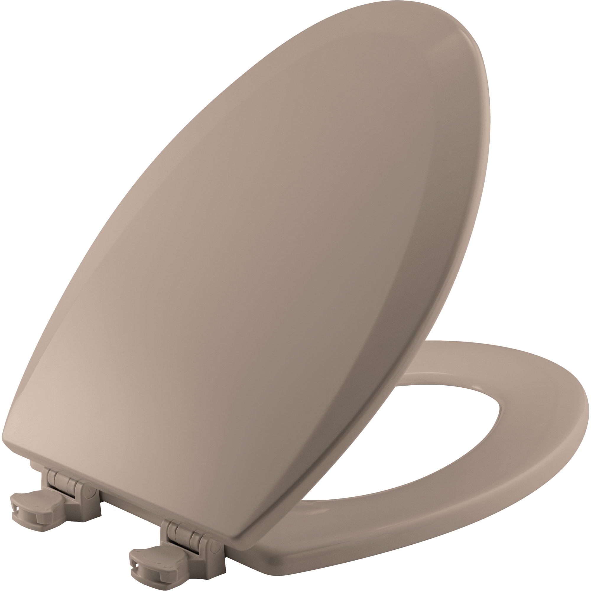 Asiento de Inodoro alargado en color beige gamuza de madera fácil de limpiar Bemis 1500EC 068.