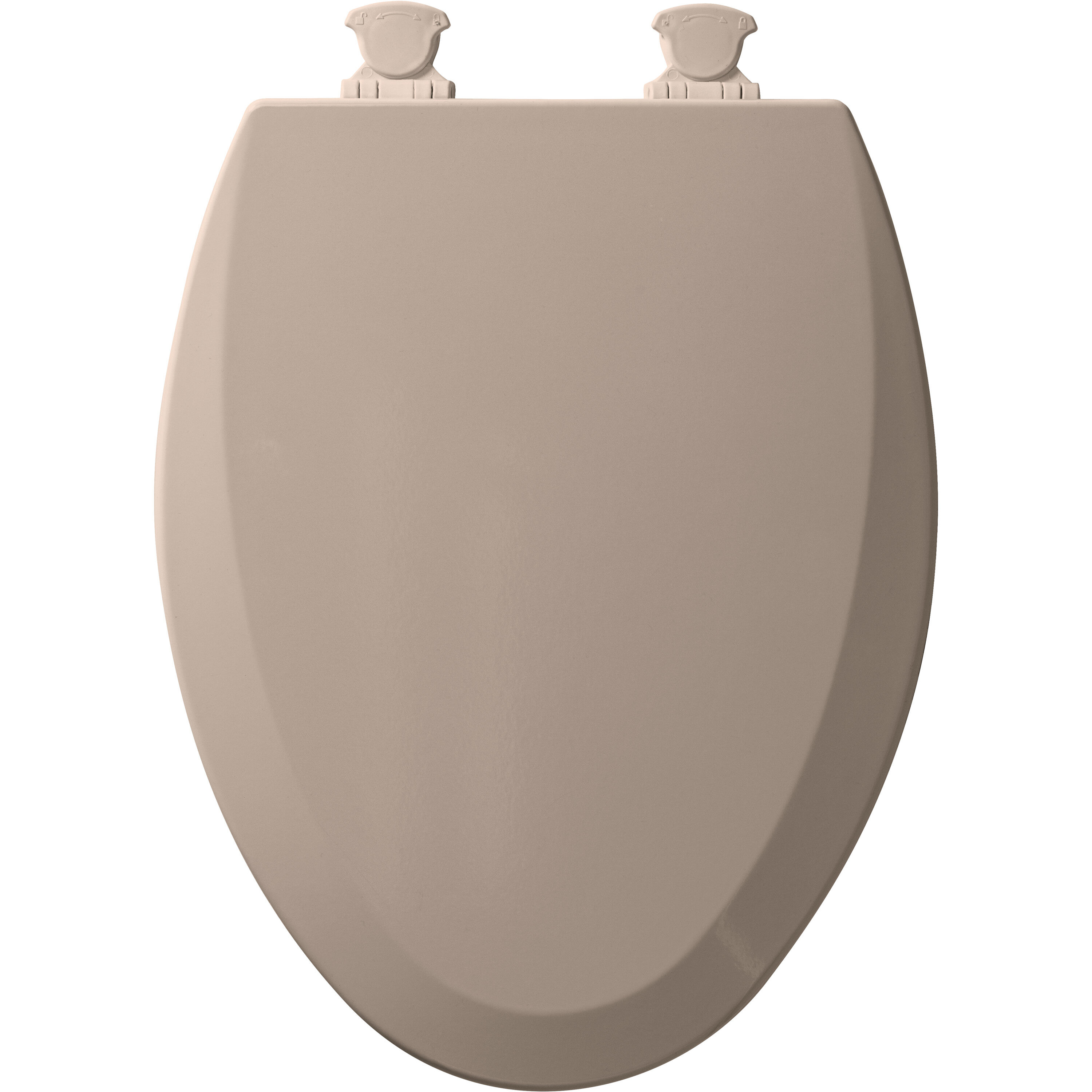 Asiento de Inodoro alargado en color beige gamuza de madera fácil de limpiar Bemis 1500EC 068.