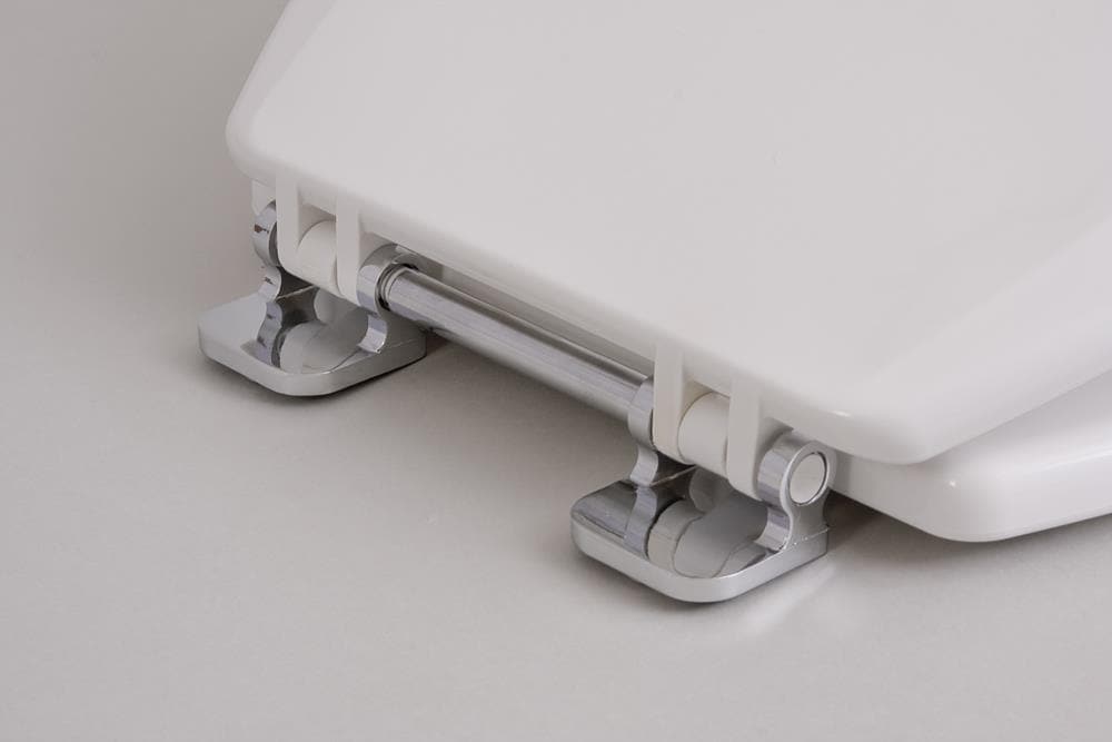 Asiento de baño alargado de madera blanco Centoco 900CH-001