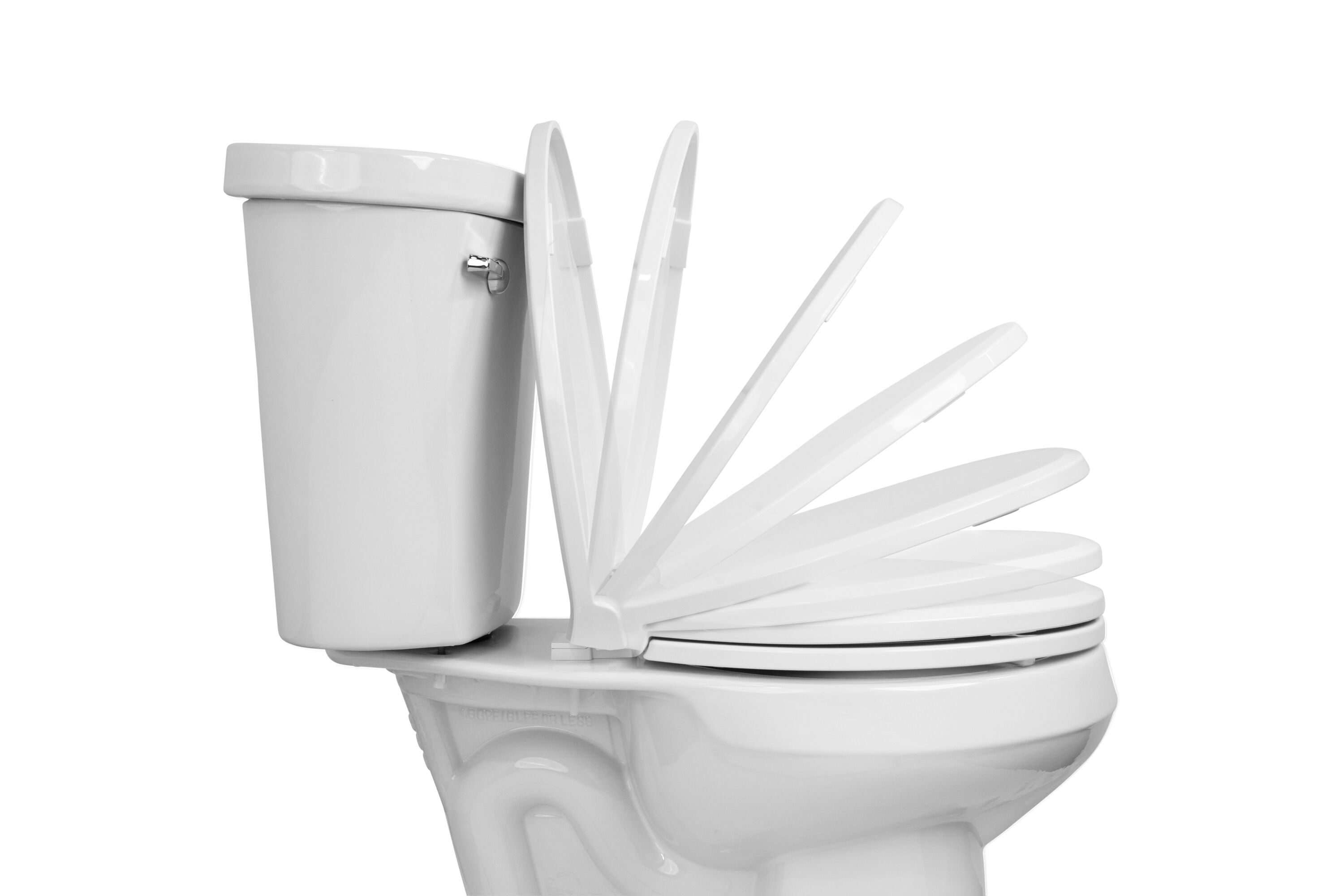 Asiento de inodoro redondo de cierre suave en madera brillante blanco para Centoco DS700SC-301