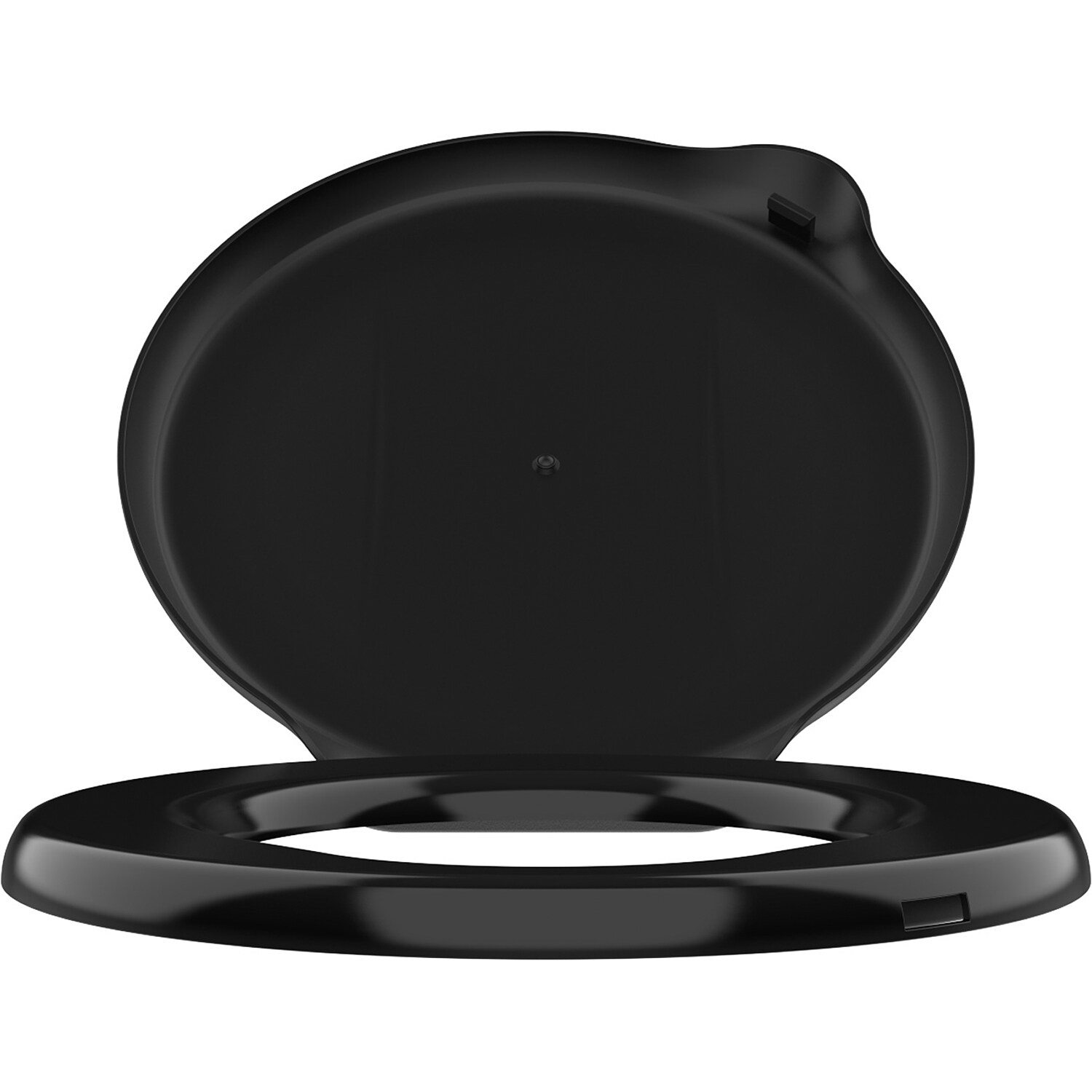 Asiento de baño de plástico negro redondo para inodoro DUNNY-BUNDLE-MINI