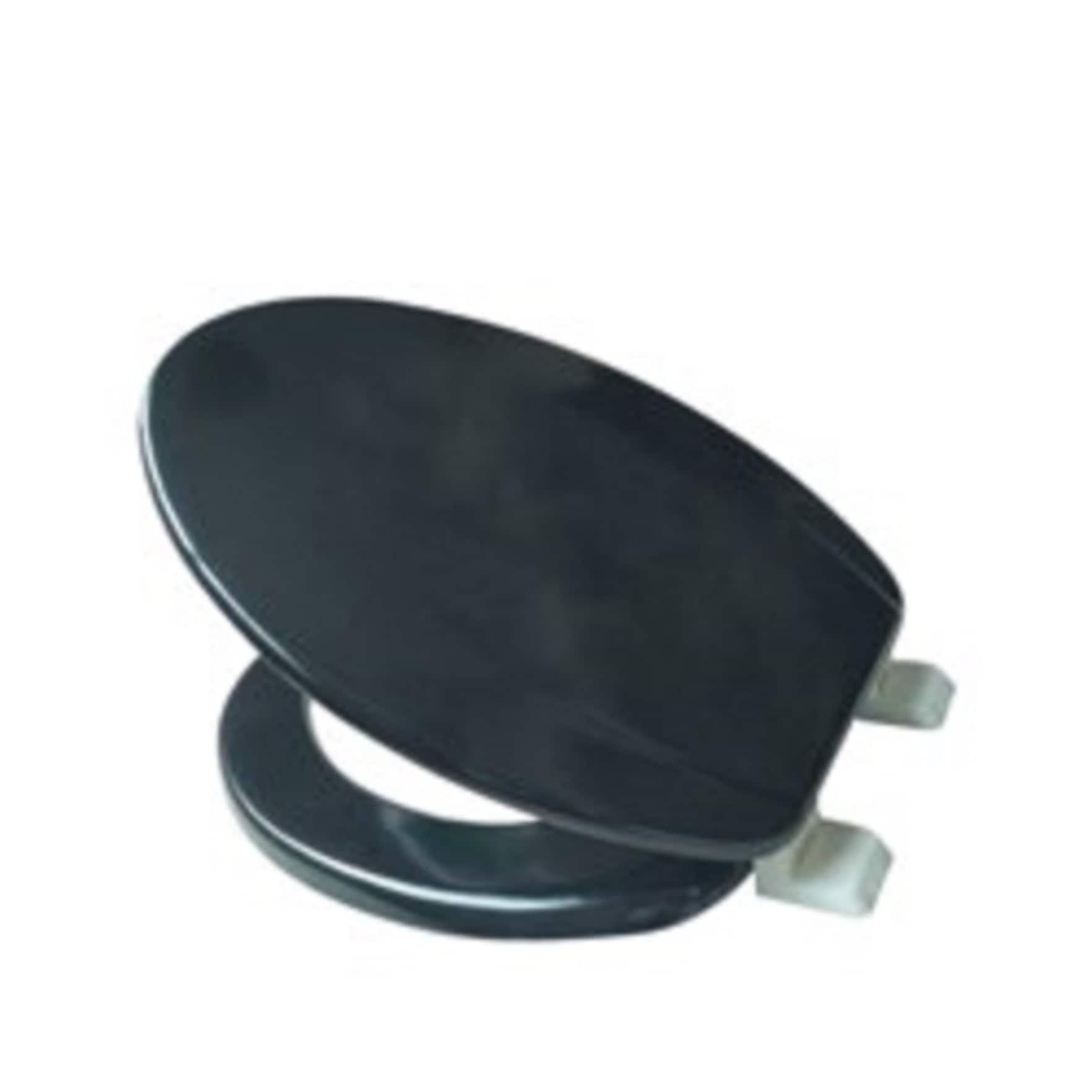 Asiento de Baño Alargado de Madera Negra J&V TEXTILES 807-BK