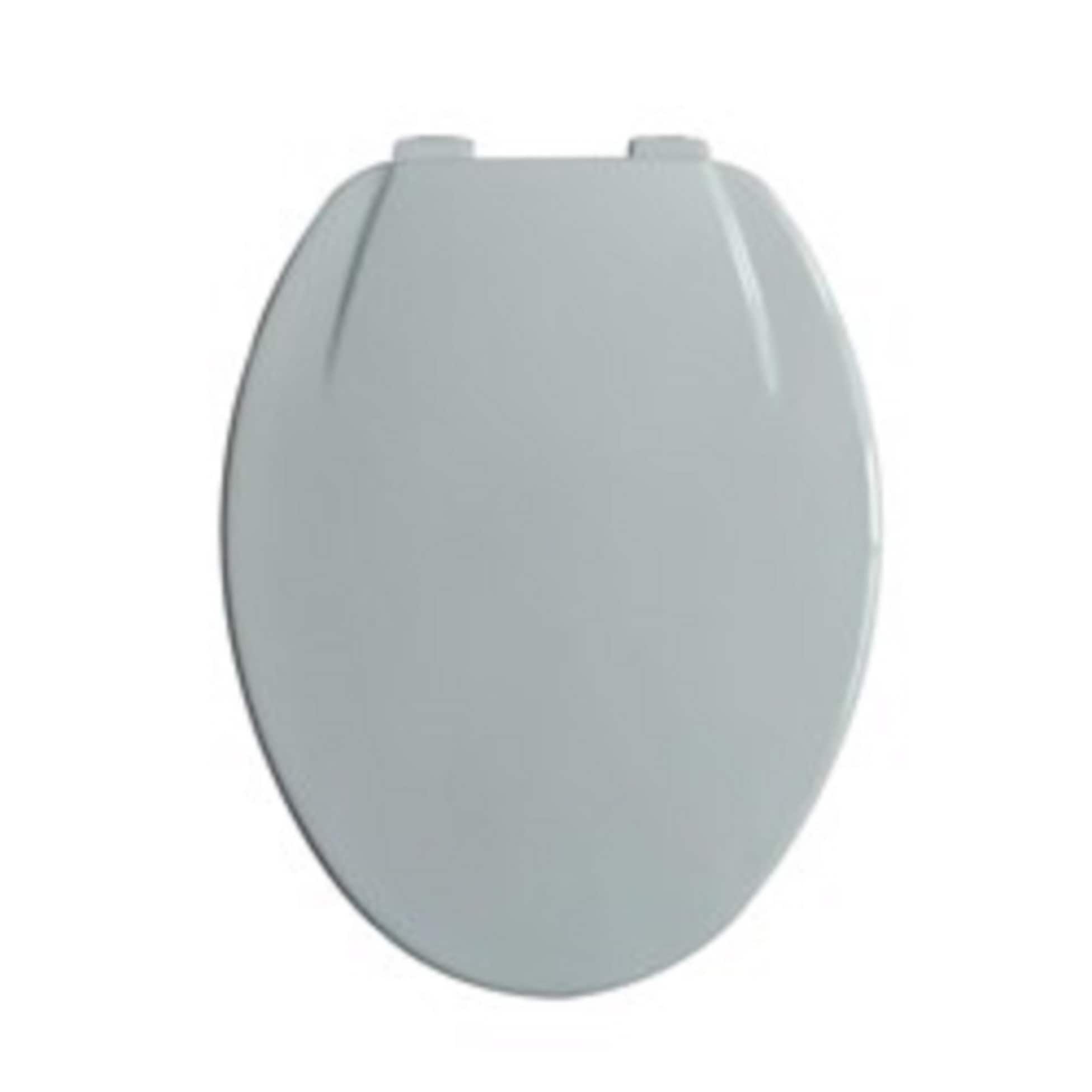 Asiento de inodoro alargado de madera color blanco 807-WH de J&V TEXTILES