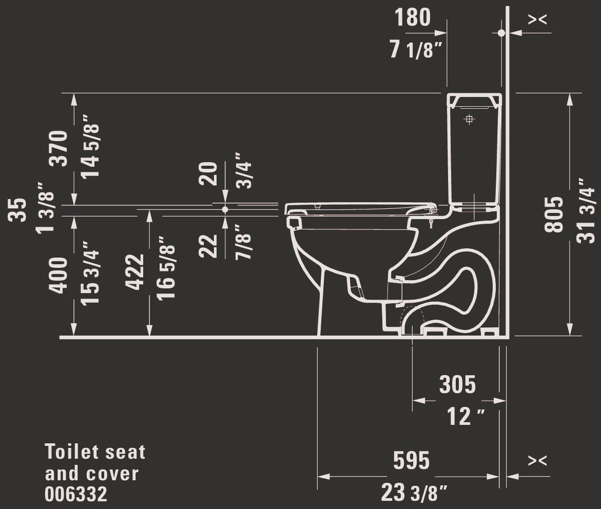 Asiento de inodoro alargado de plástico blanco con cierre suave Duravit 0063320000