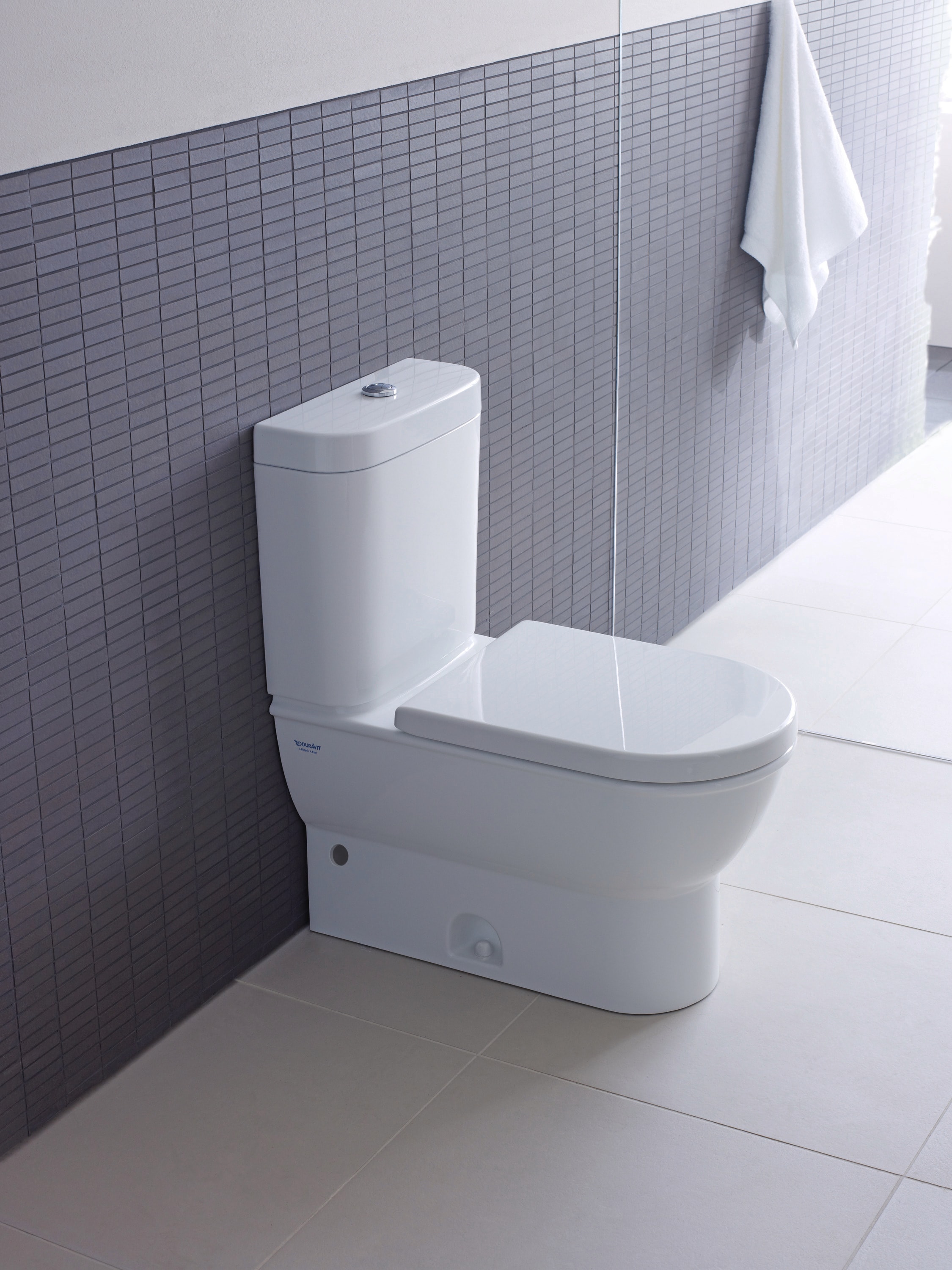 Asiento de inodoro alargado de plástico blanco con cierre suave Duravit 0063320000