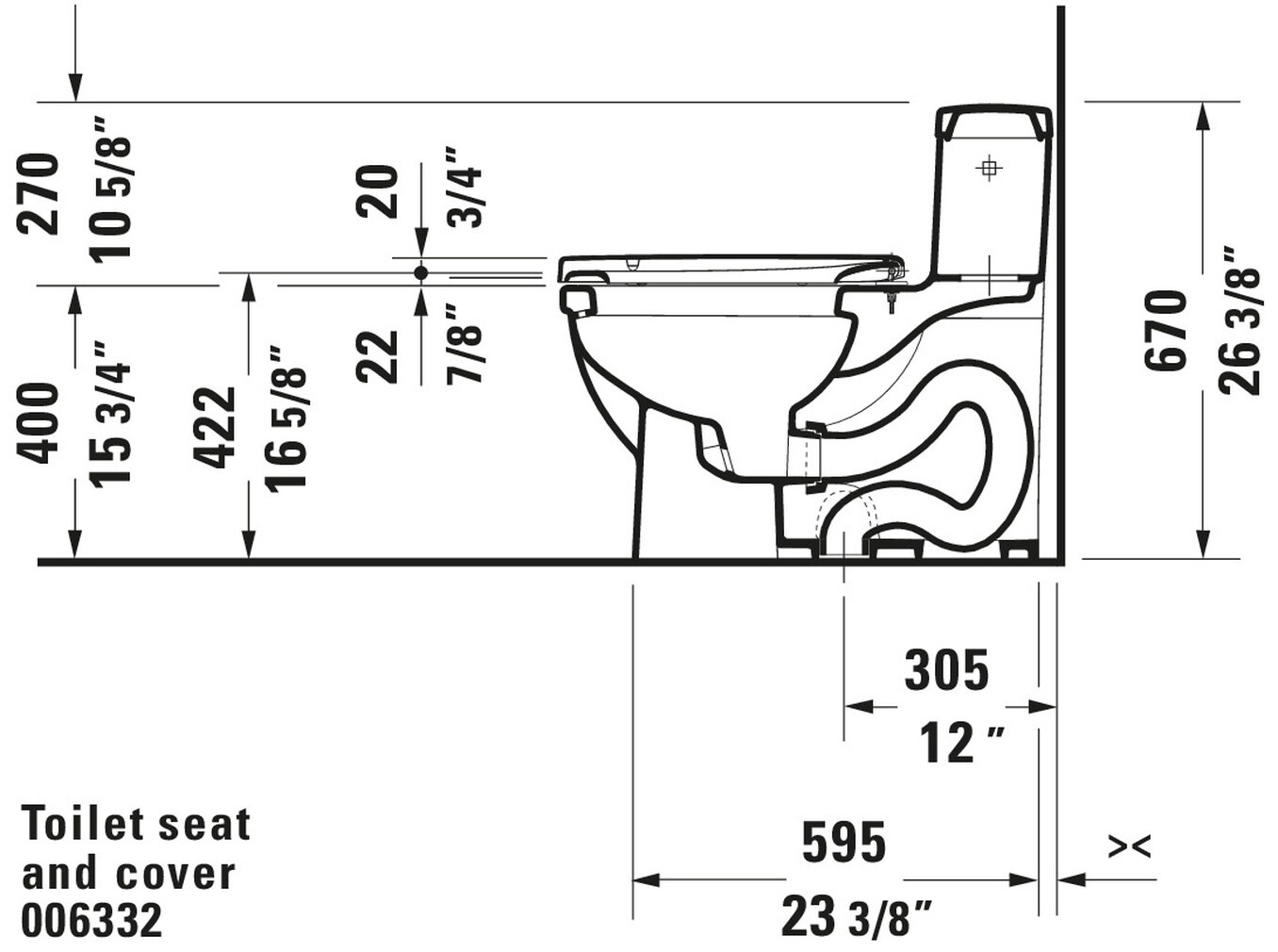 Asiento de inodoro alargado de plástico blanco con cierre suave Duravit 0063320000