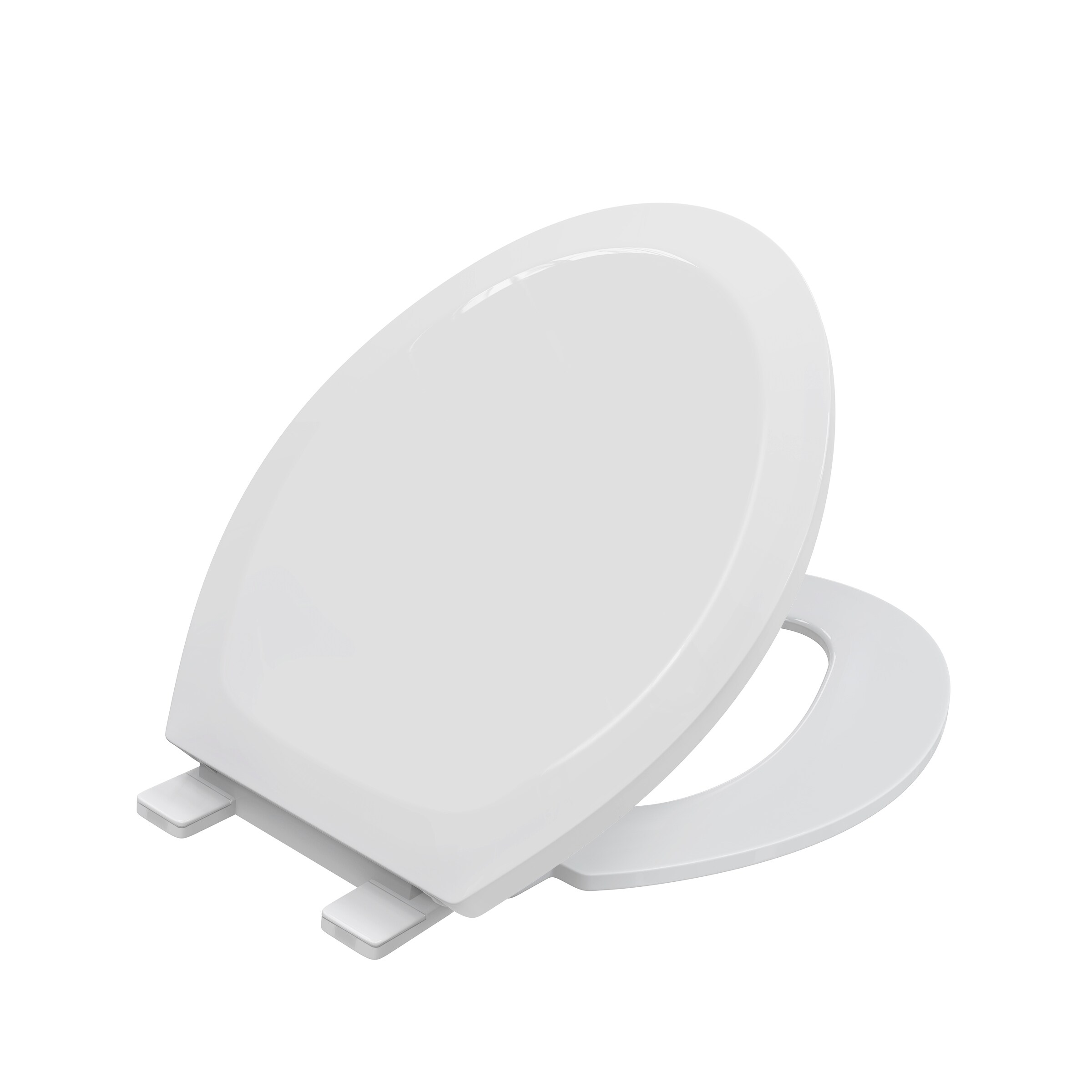 Asiento de Inodoro Alargado de Plástico Brillante Blanco de Swiss Madison SM-SES98