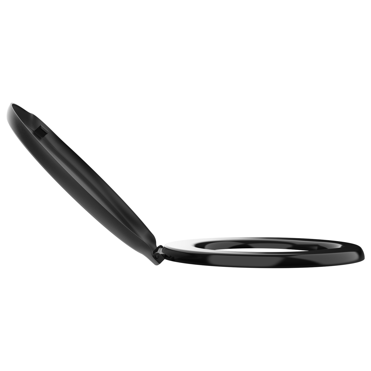 Asiento de baño de plástico redondo negro Dunny Seat