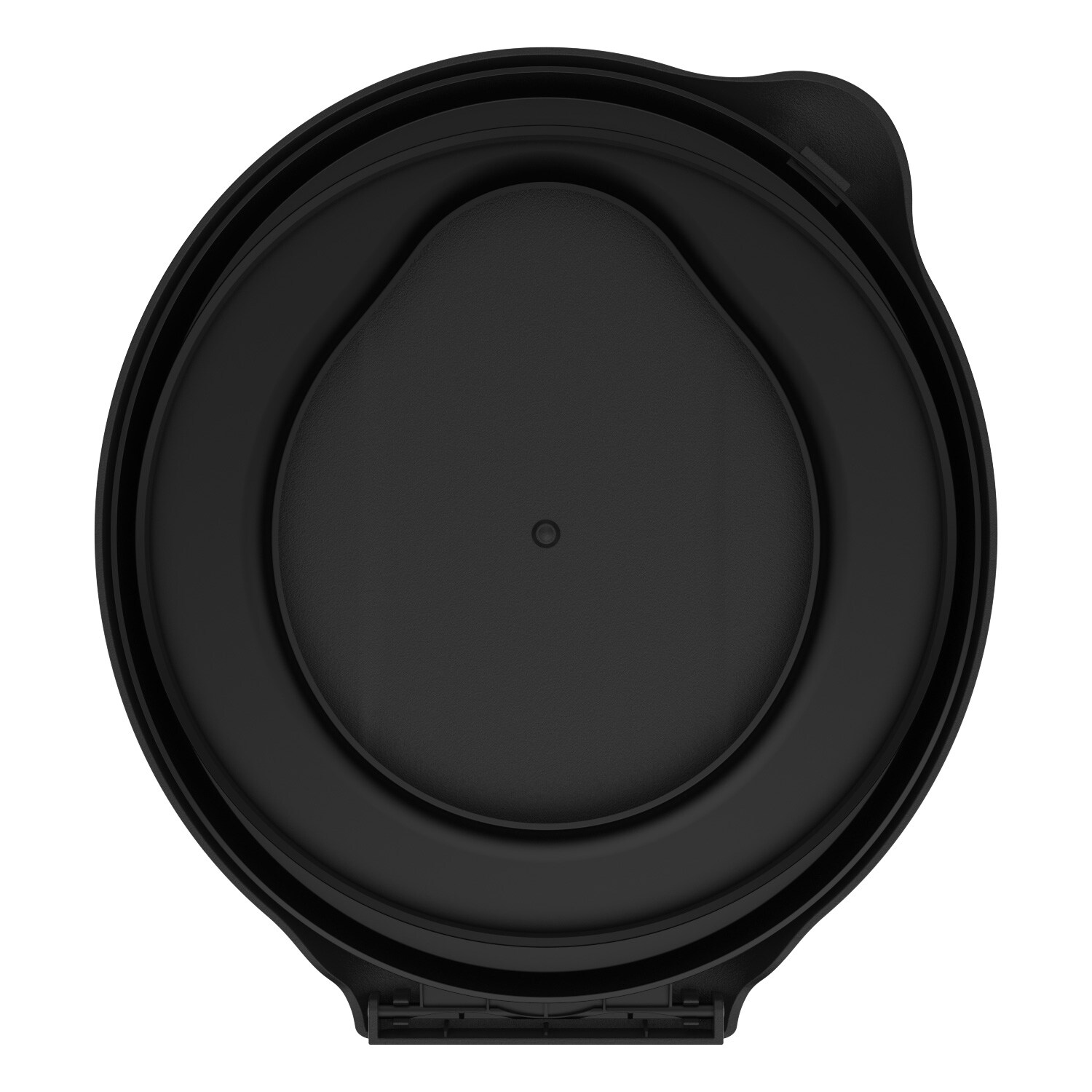 Asiento de baño de plástico redondo negro Dunny Seat