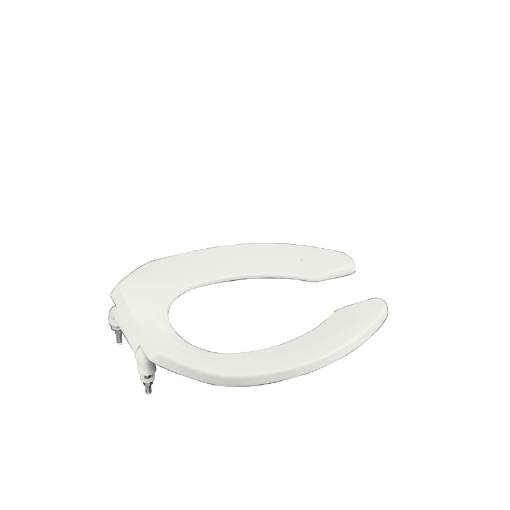 Asiento de inodoro alargado de plástico blanco Lustra KOHLER 4670-C-0