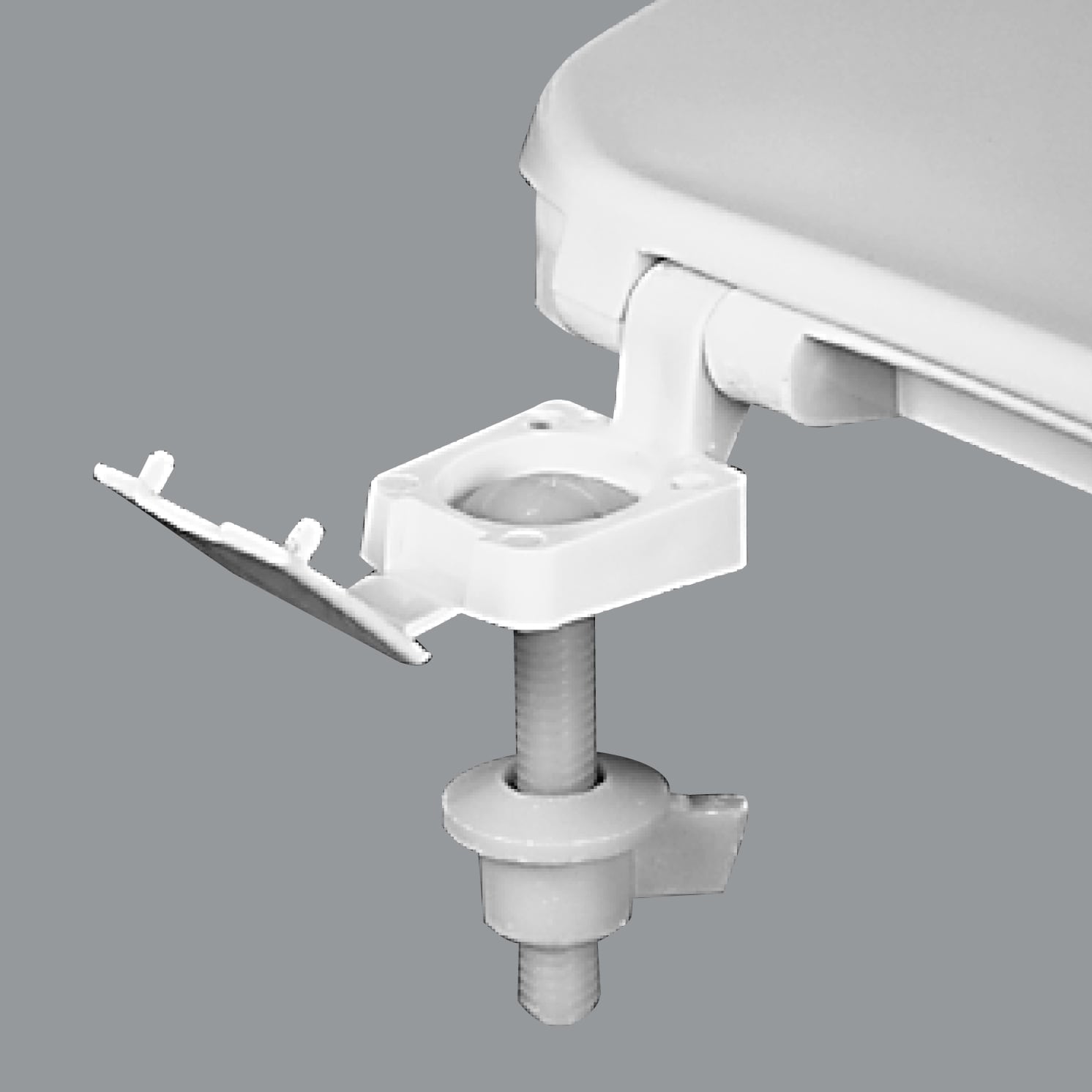 Asiento de baño redondo de madera blanco Bemis 400TTA 000