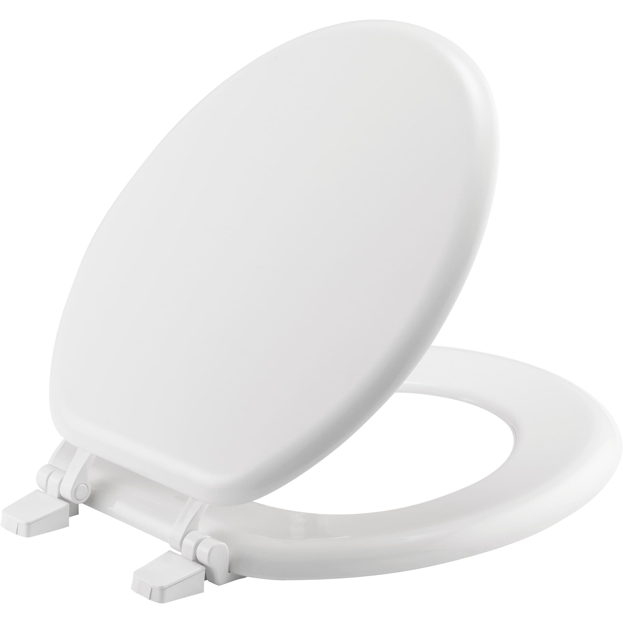 Asiento de baño redondo de madera blanco Bemis 400TTA 000